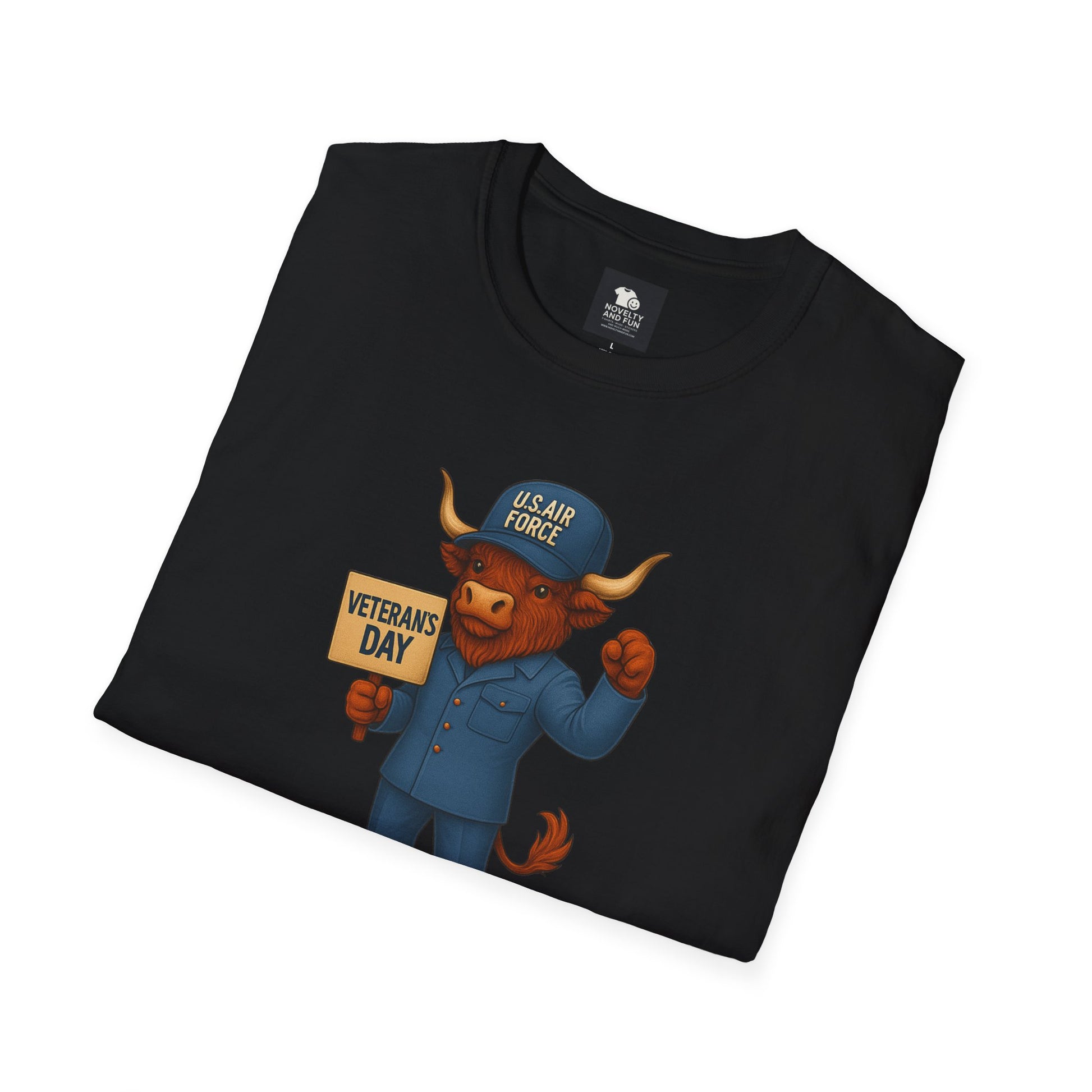 Air Force Veteran's Day Highland Cow T-Shirt