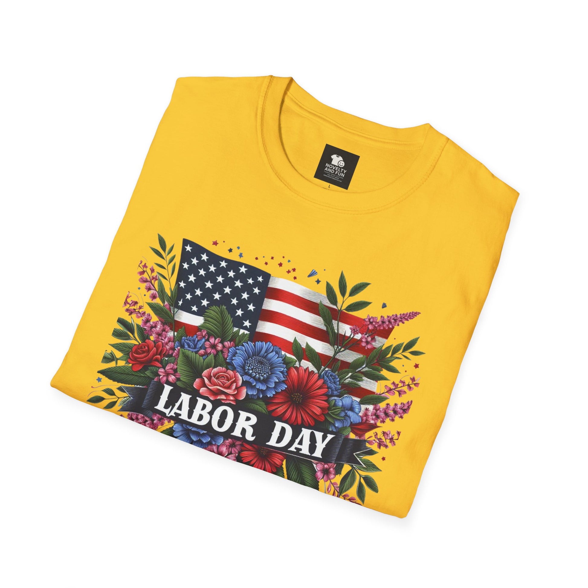 Labor Day Floral T-Shirt, Patriotic Tee