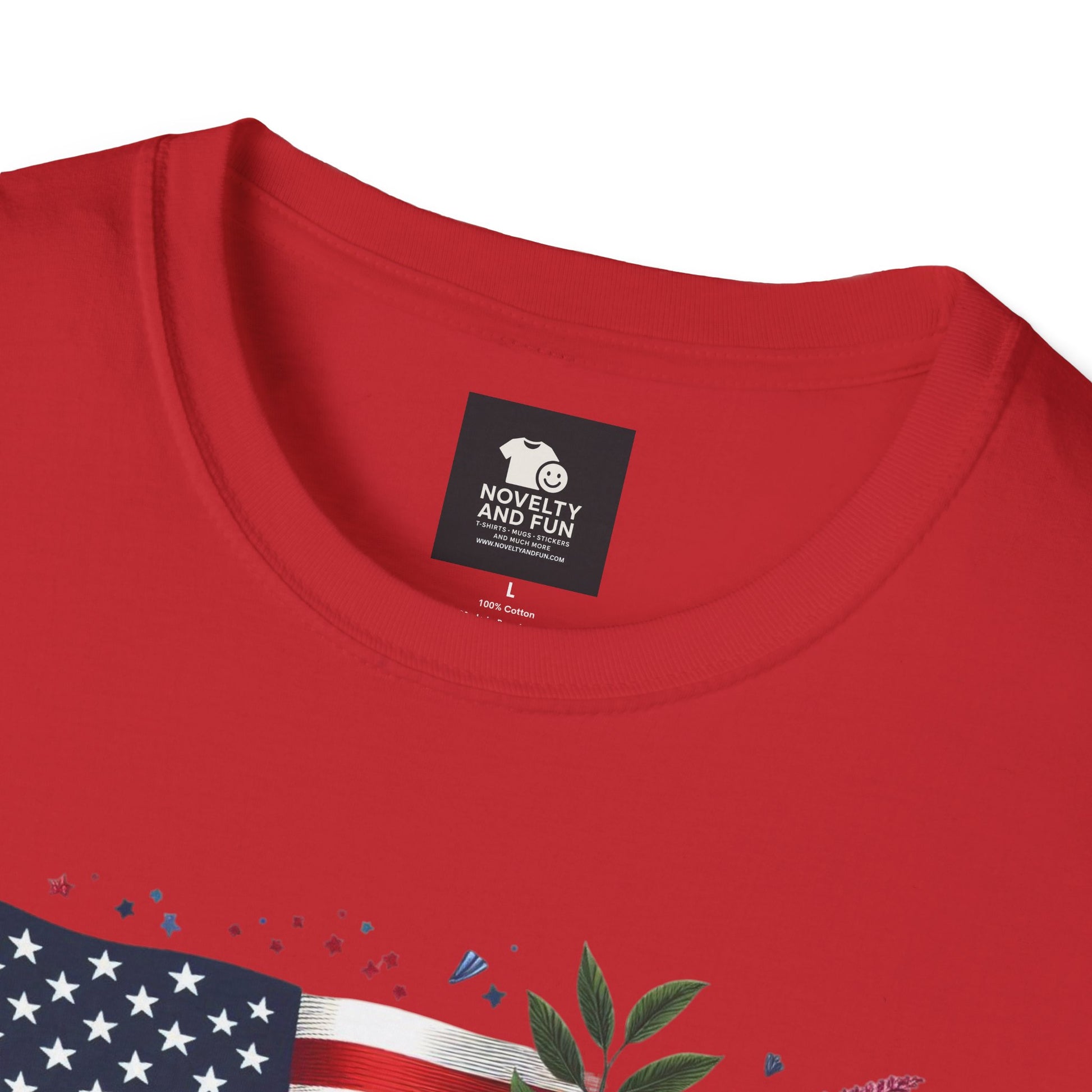 Labor Day Floral T-Shirt, Patriotic Tee