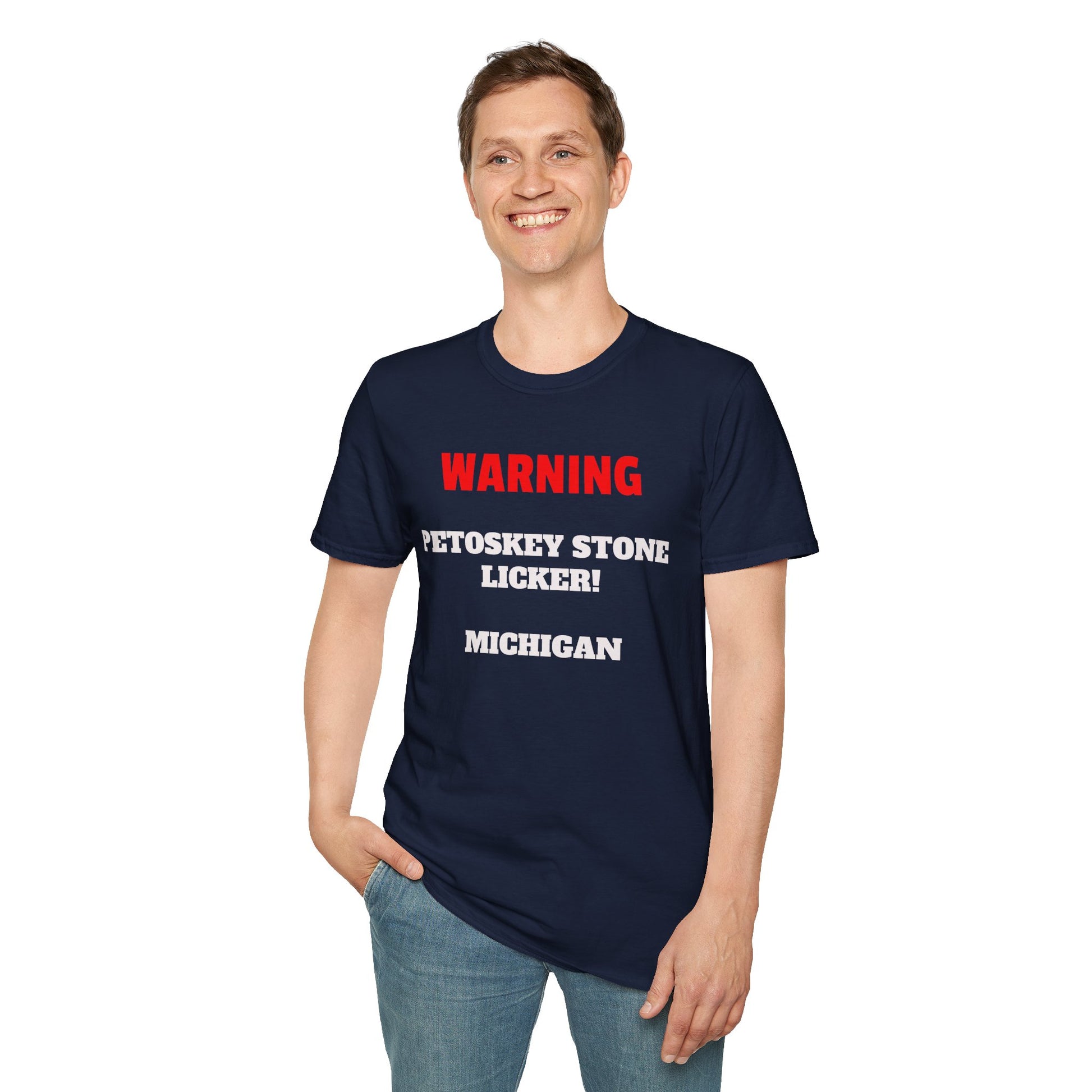 Petoskey Stone Licker Unisex Softstyle T-Shirt - Perfect for Michigan Lovers