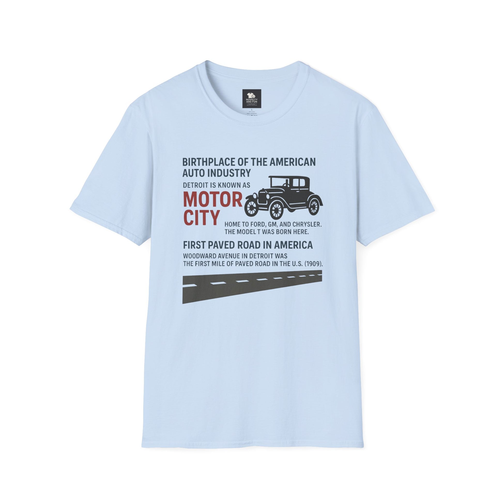 Motor City T-Shirt - Detroit Auto Heritage Vintage Car Lover Gift
