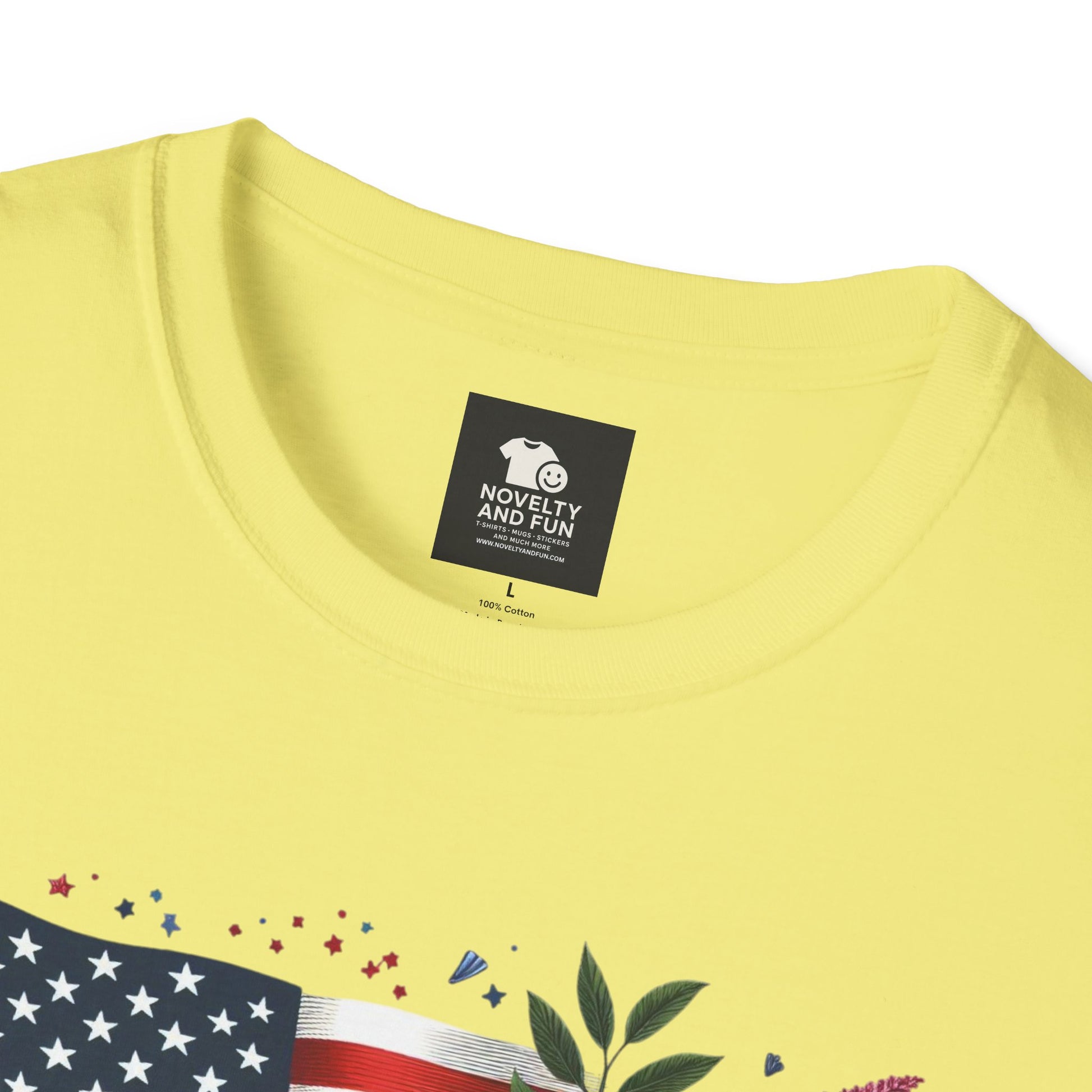 Labor Day Floral T-Shirt, Patriotic Tee