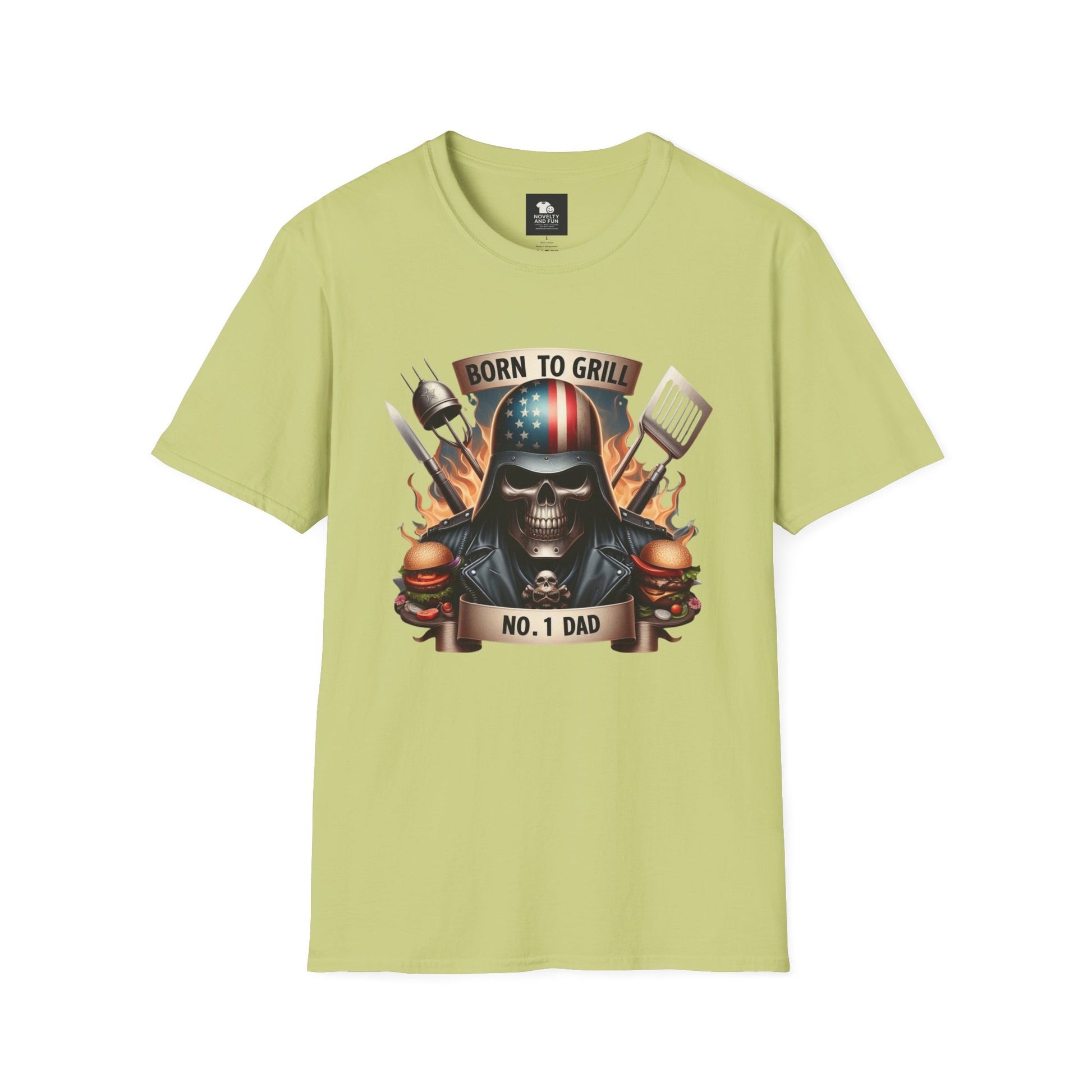 Born to Grill No. 1 Dad T-Shirt - Perfect Gift for Father's Day & BBQ Lovers
