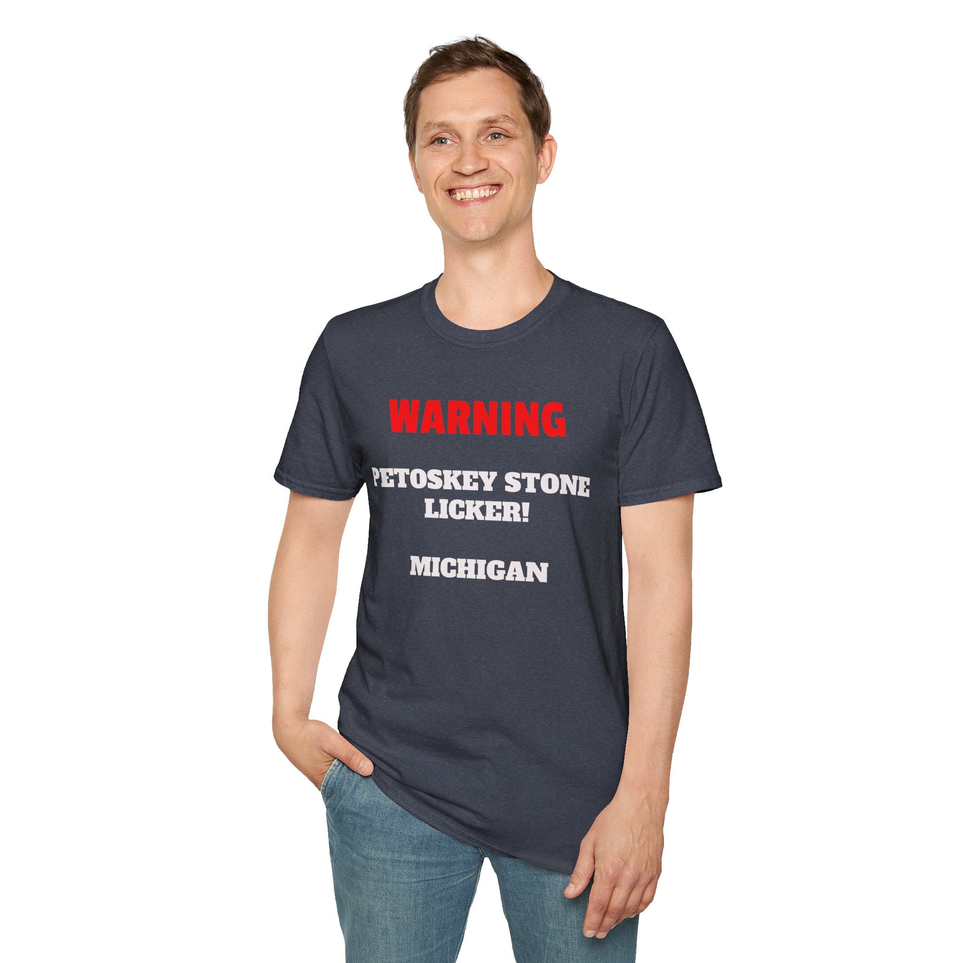 Petoskey Stone Licker Unisex Softstyle T-Shirt - Perfect for Michigan Lovers