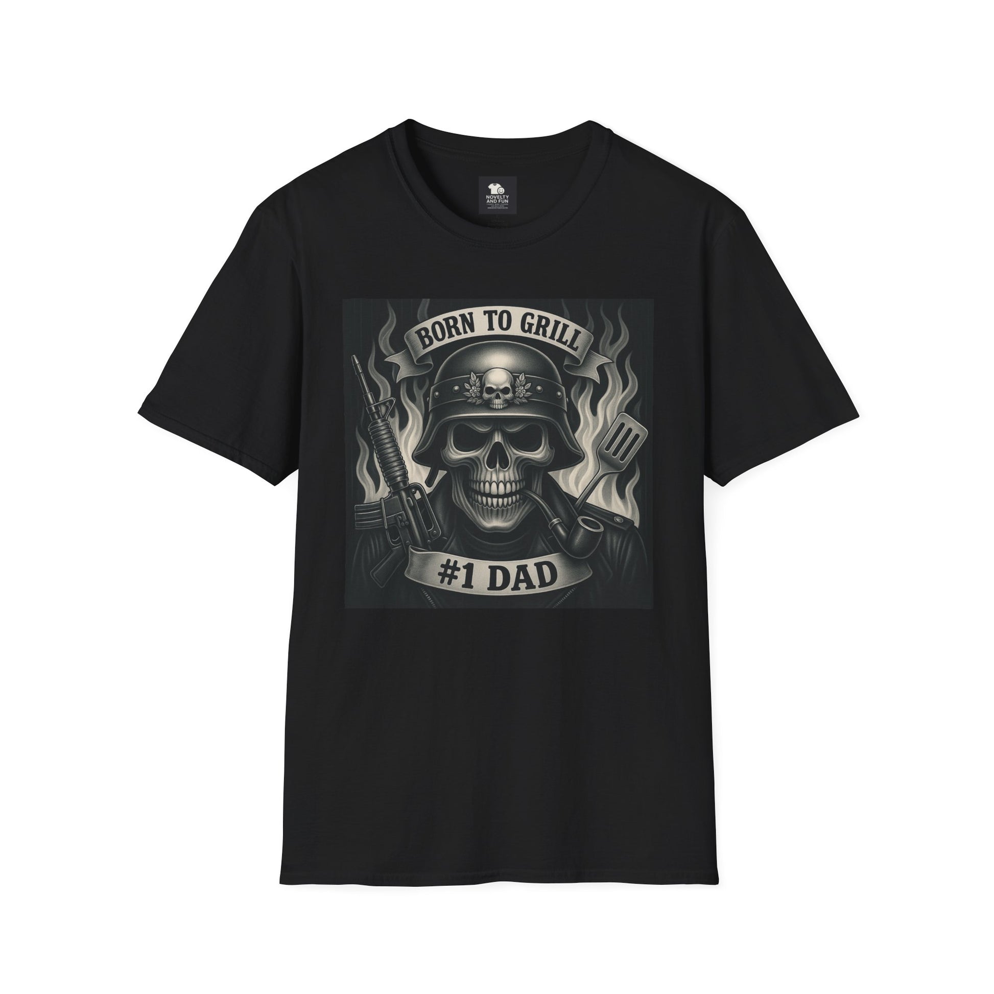 Born to Grill Dad T-Shirt, Skull Design Tee, Father's Day Gift, BBQ Lover