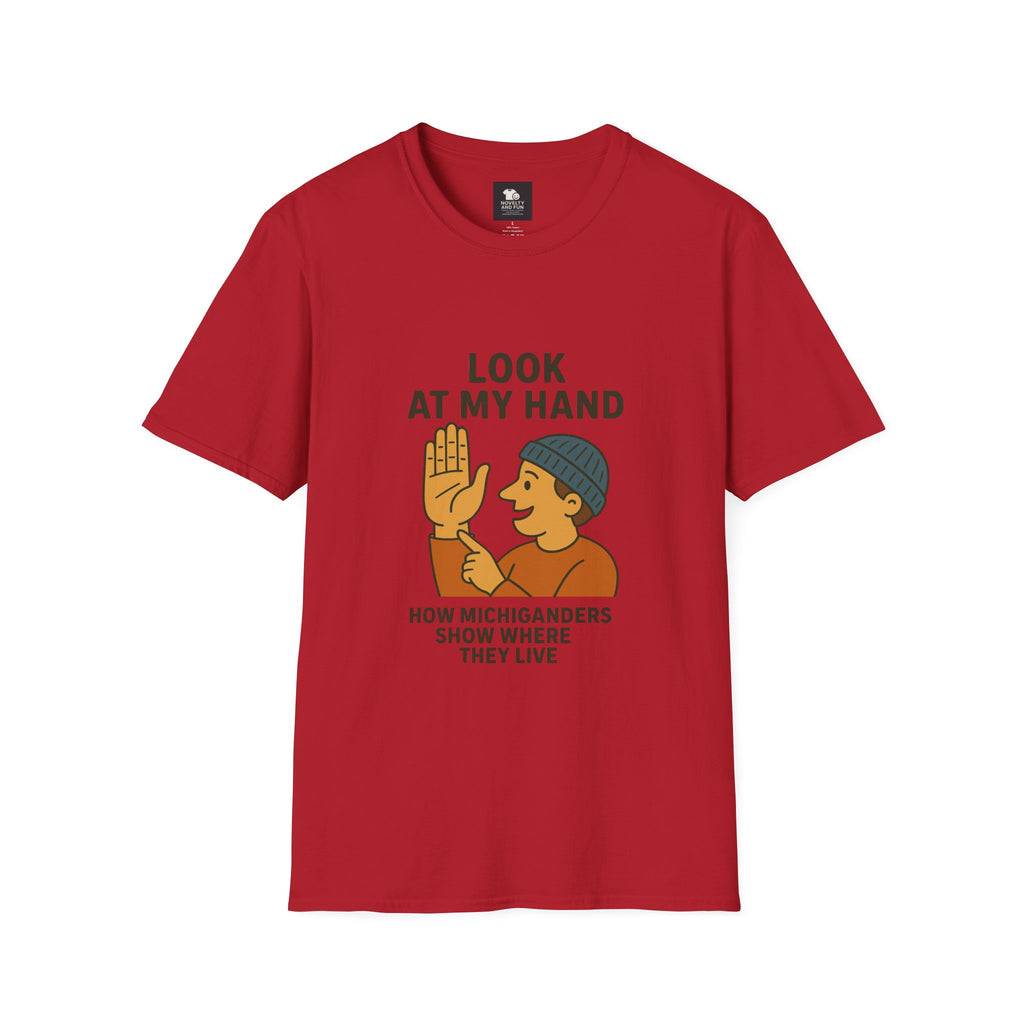 Michigan How to Show Where You Live T-Shirt, Funny Graphic Tee, Unique Gift