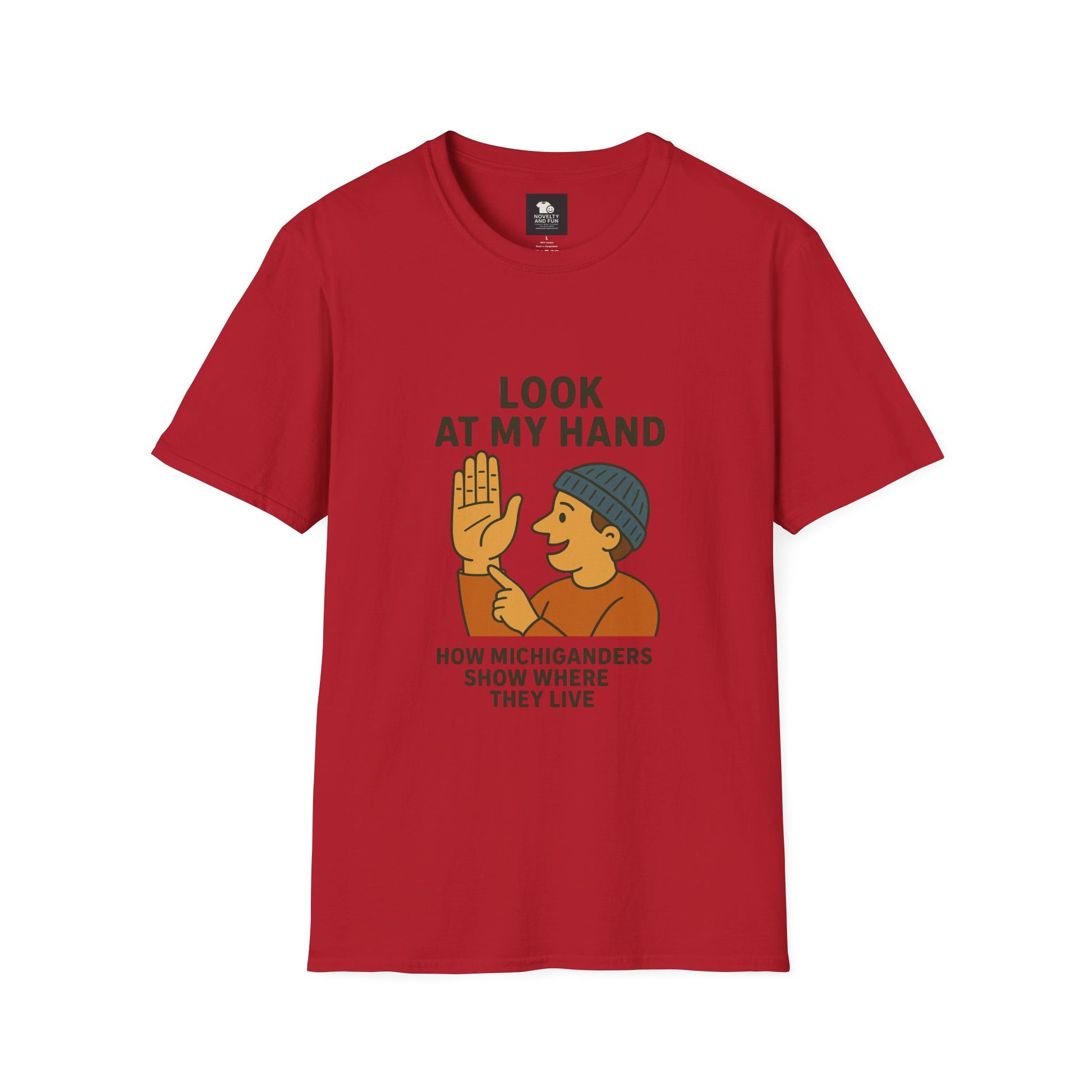 Michigan How to Show Where You Live T-Shirt, Funny Graphic Tee, Unique Gift