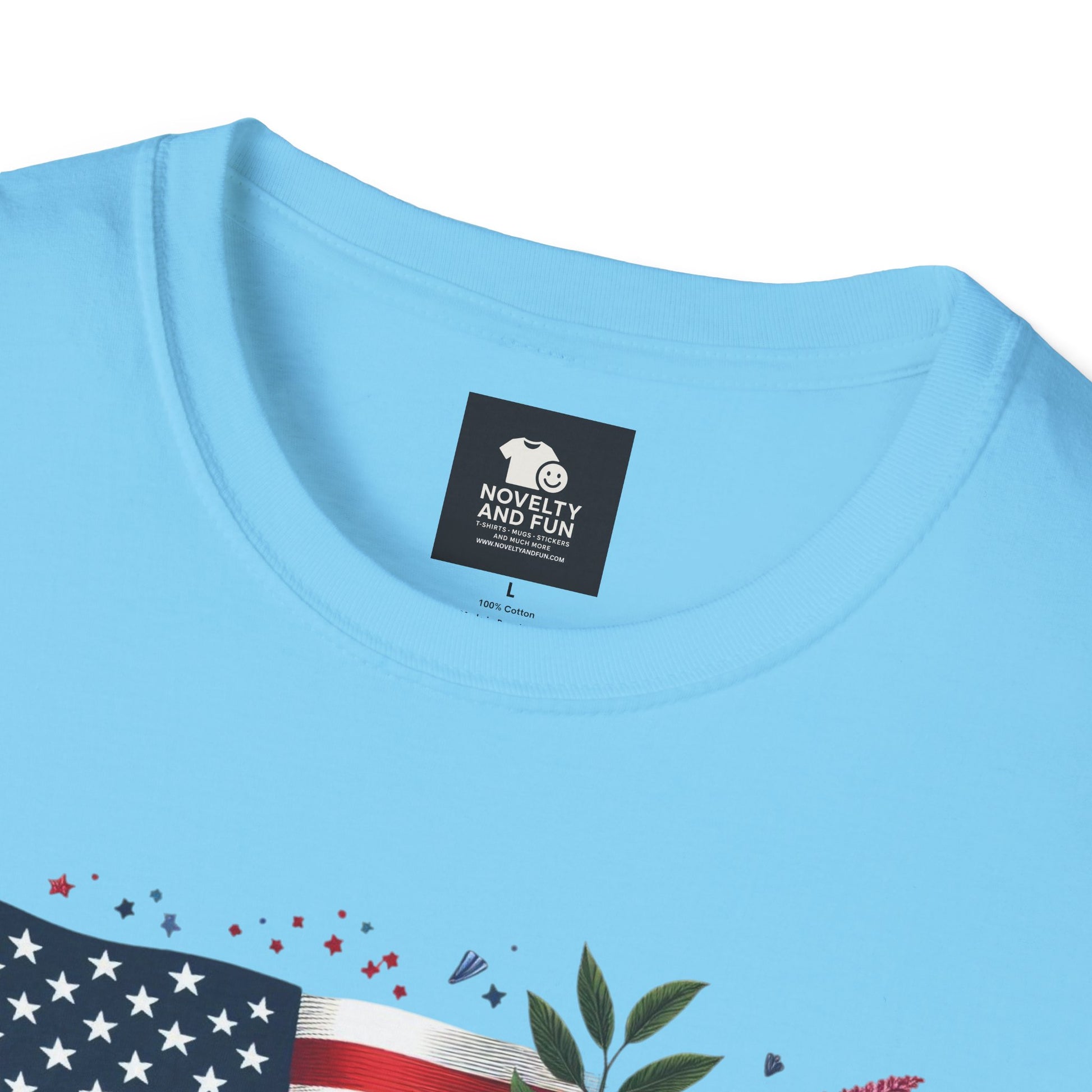 Labor Day Floral T-Shirt, Patriotic Tee