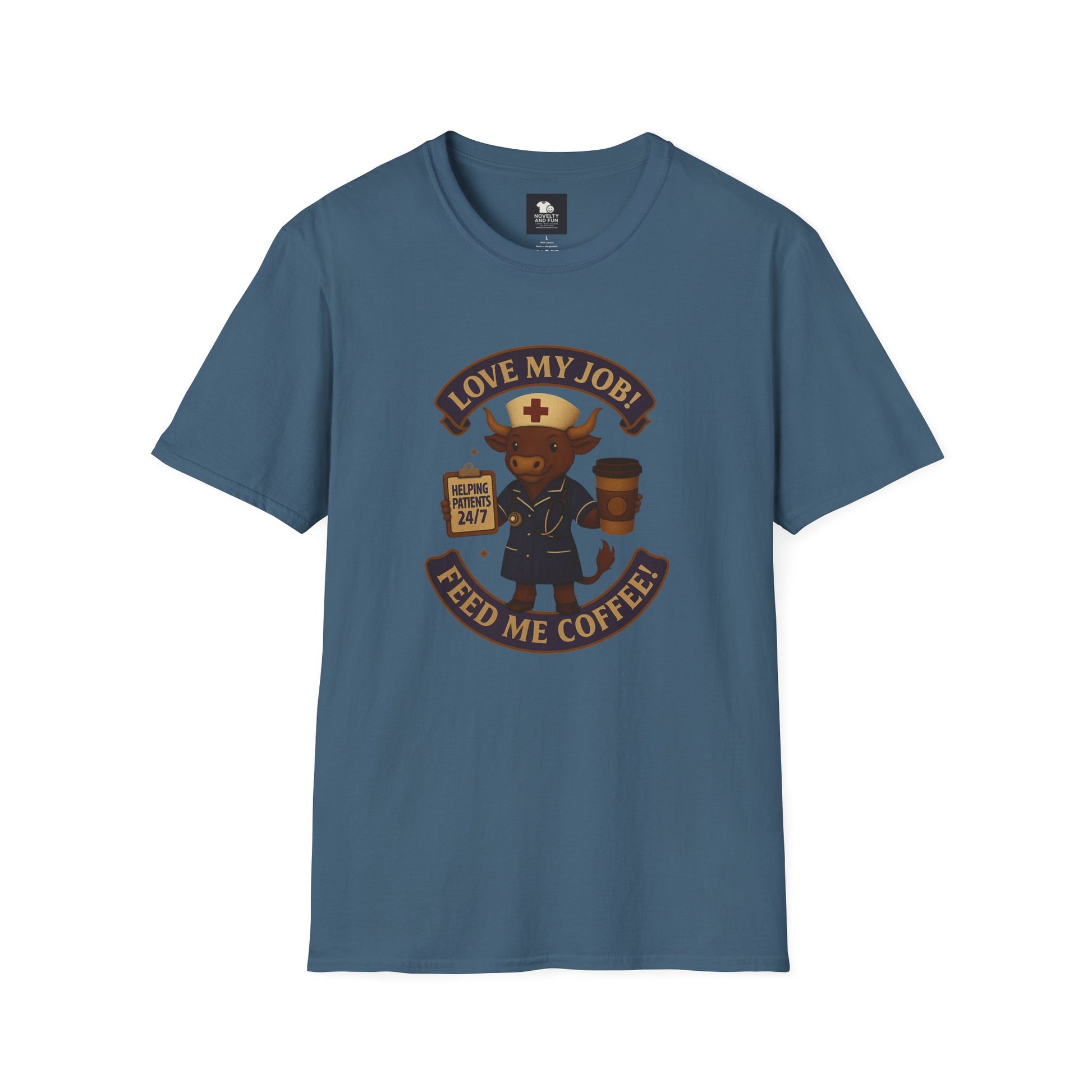 Funny Nurse Coffee Lover T-Shirt - Unisex Softstyle