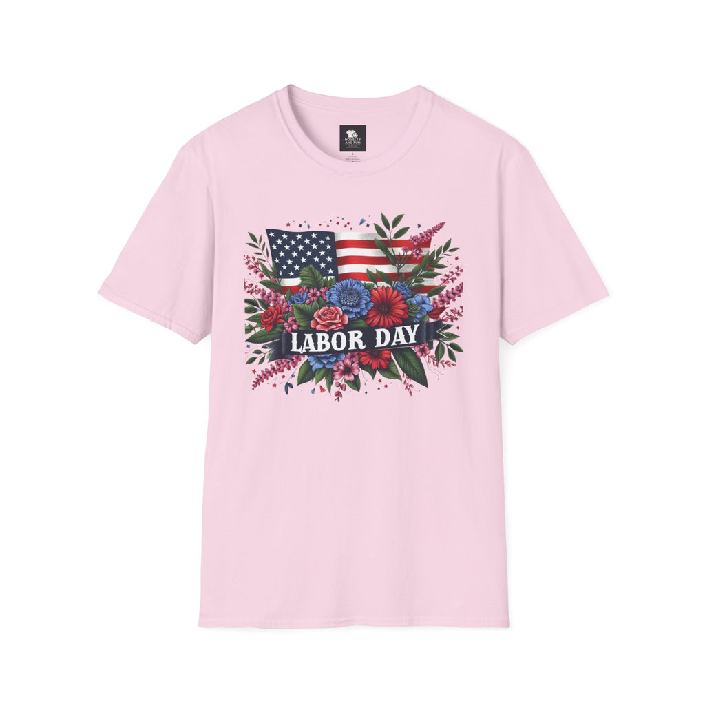 Labor Day Floral T-Shirt, Patriotic Tee