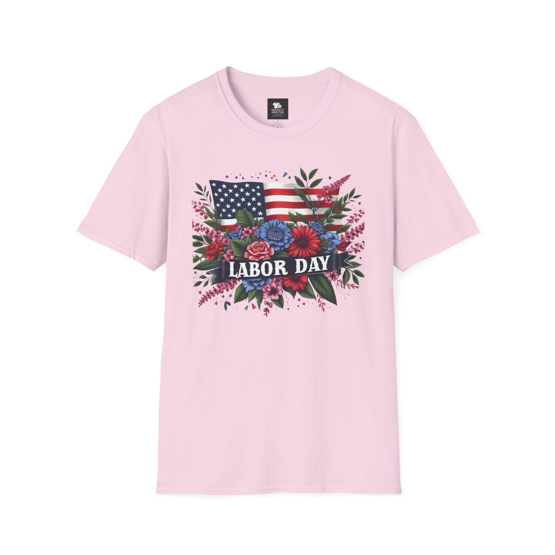 Labor Day Floral T-Shirt, Patriotic Tee