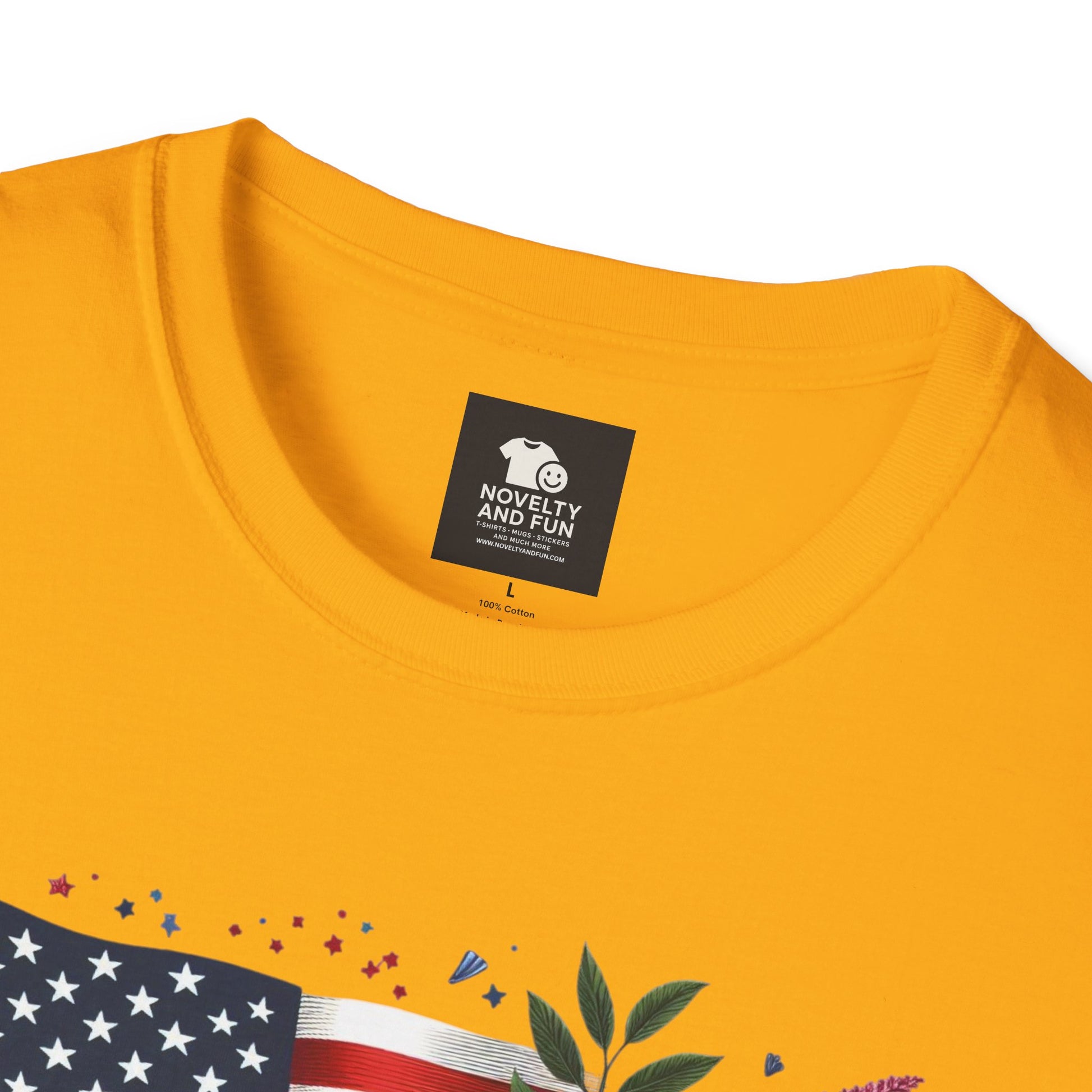 Labor Day Floral T-Shirt, Patriotic Tee