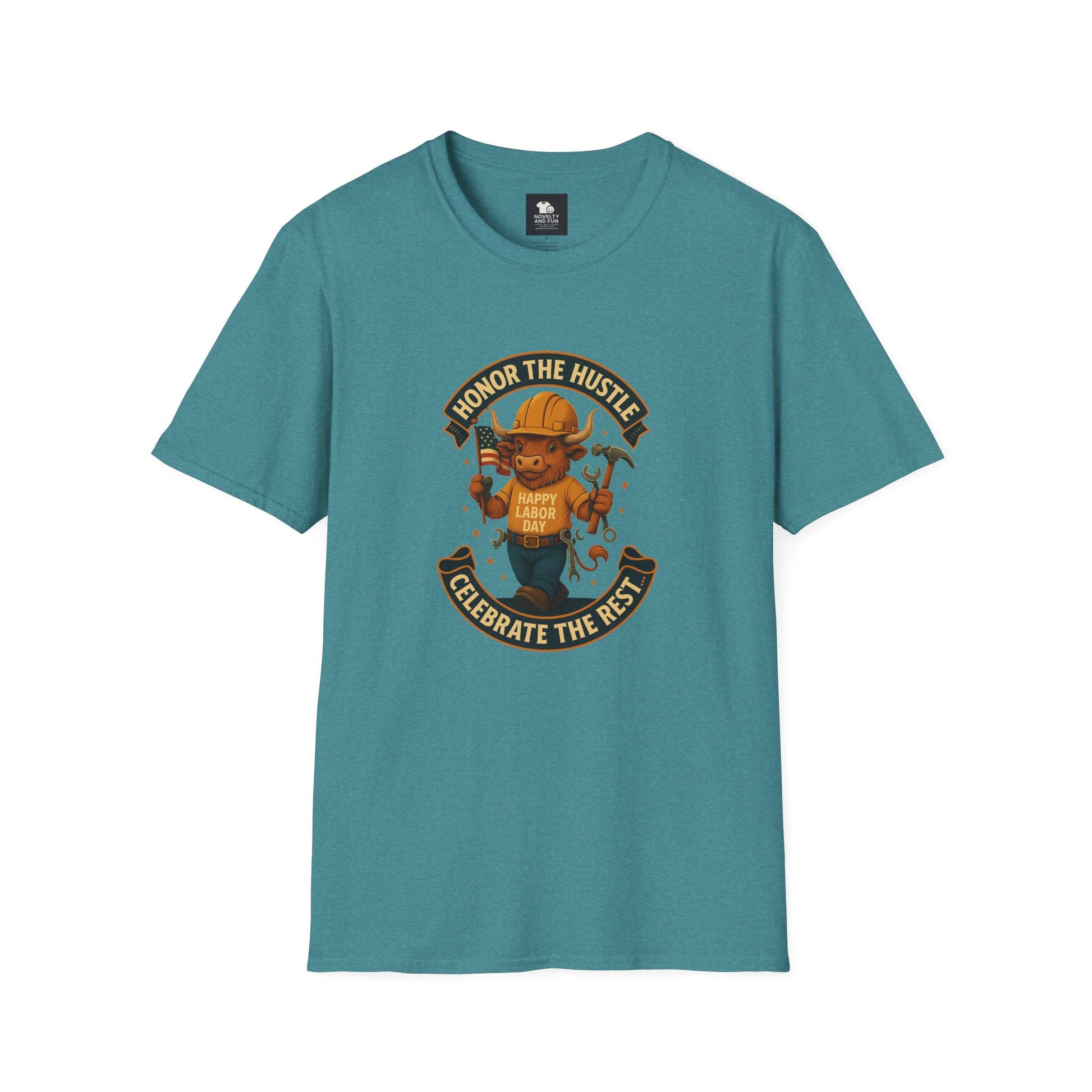 Honor The Hustle Unisex Graphic T-Shirt - Labor Day Construction Tee