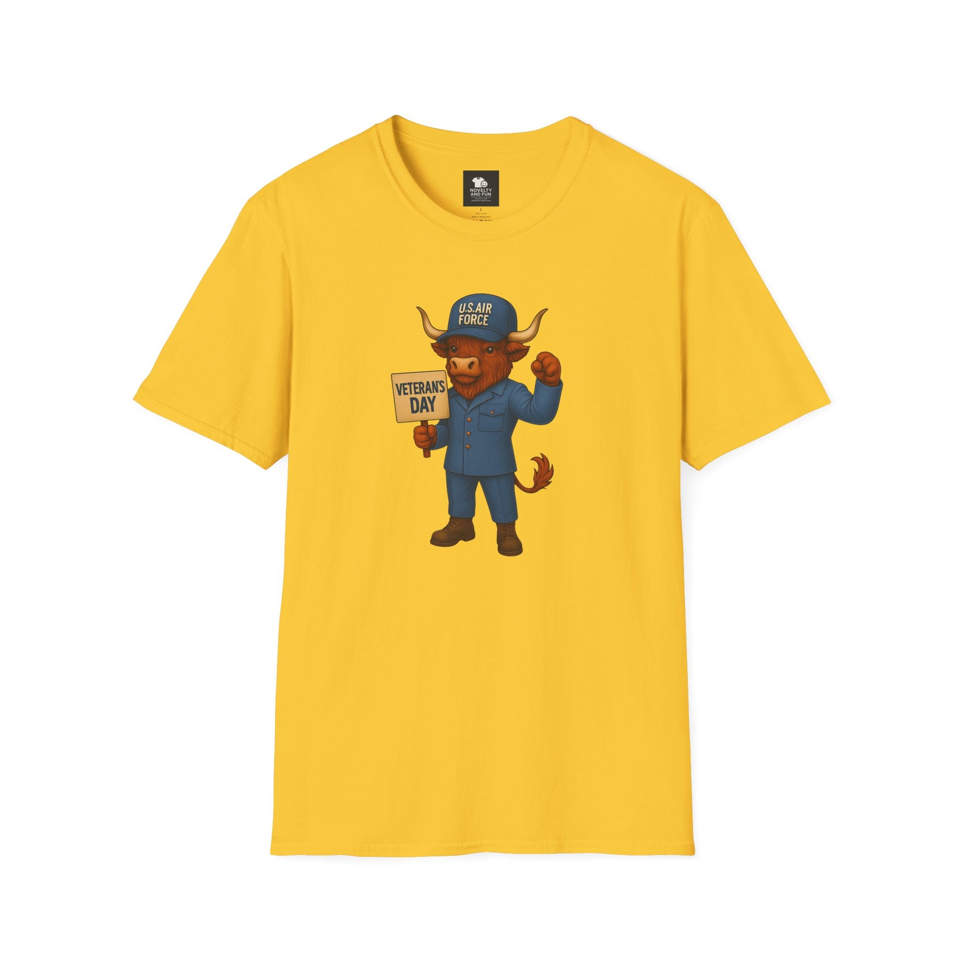Air Force Veteran's Day Highland Cow T-Shirt