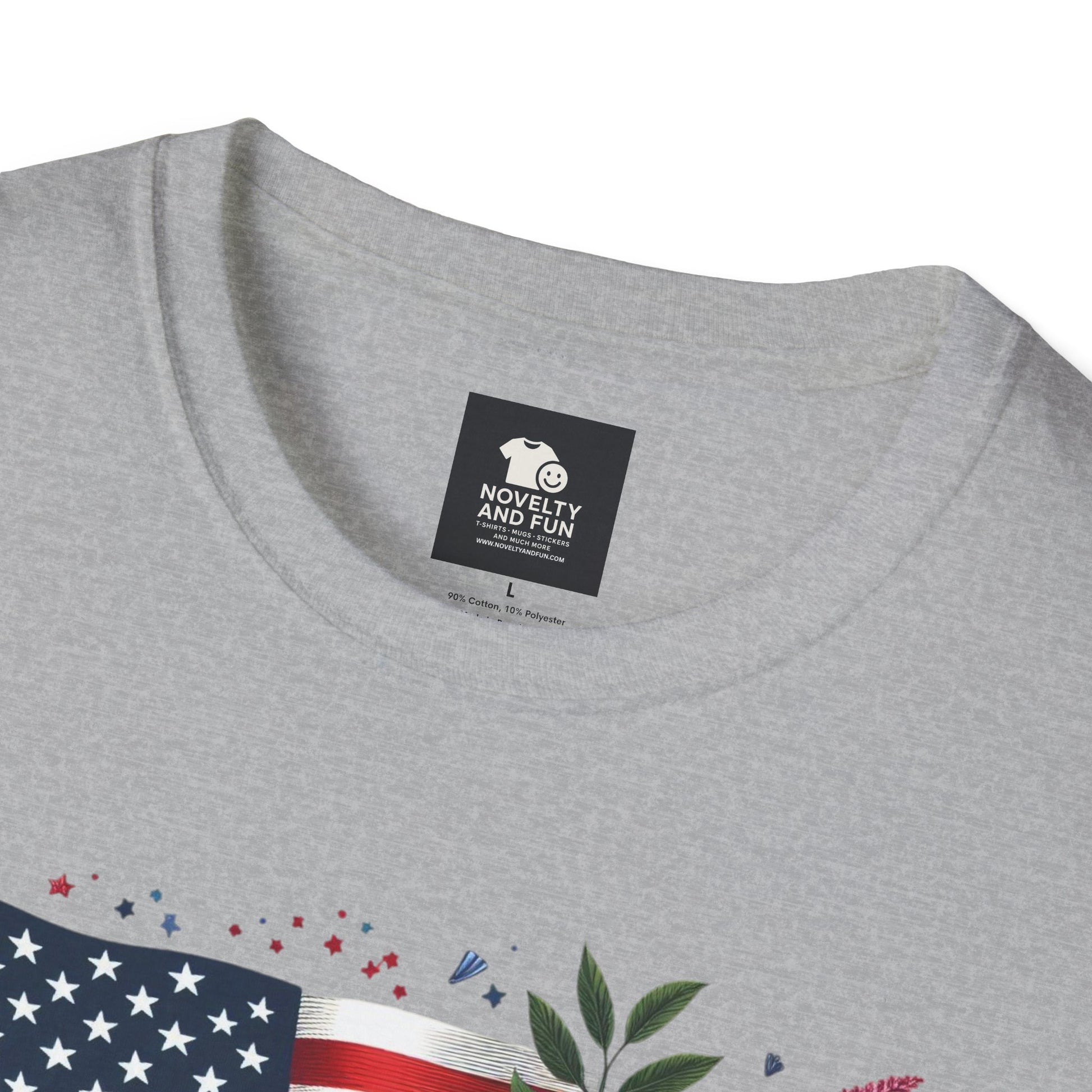 Labor Day Floral T-Shirt, Patriotic Tee