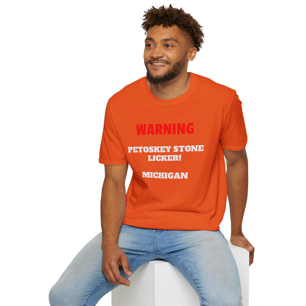 Petoskey Stone Licker Unisex Softstyle T-Shirt - Perfect for Michigan Lovers
