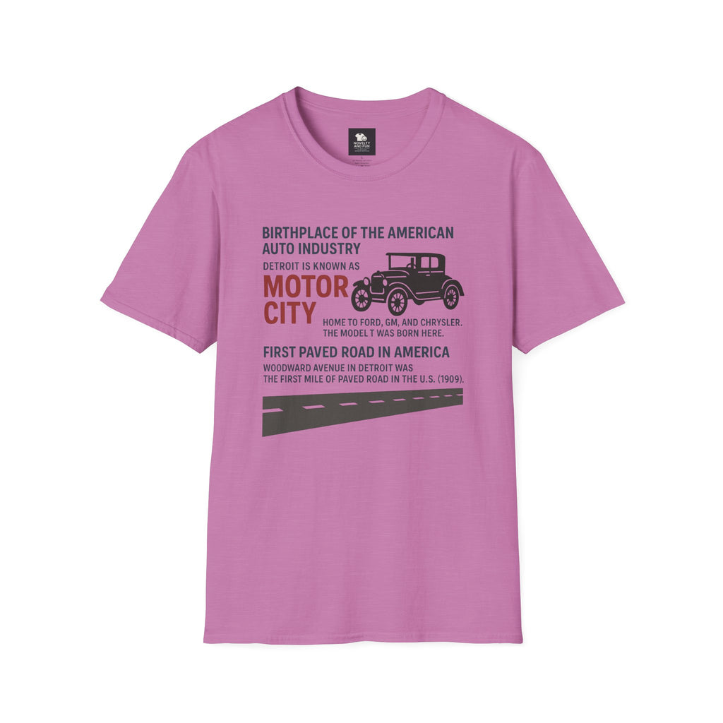 Motor City T-Shirt - Detroit Auto Heritage Vintage Car Lover Gift