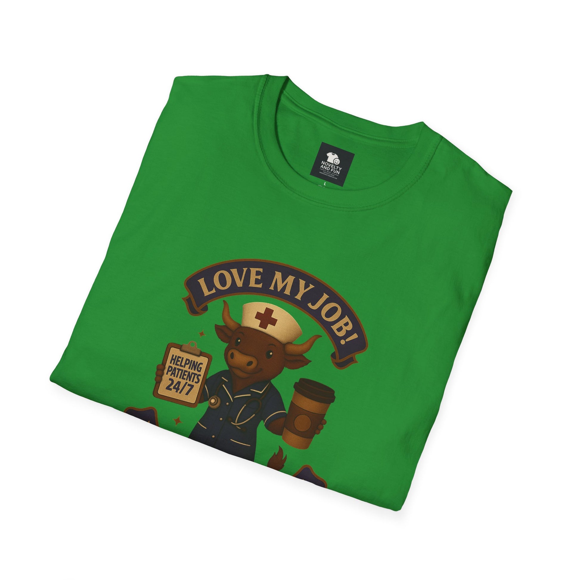 Funny Nurse Coffee Lover T-Shirt - Unisex Softstyle