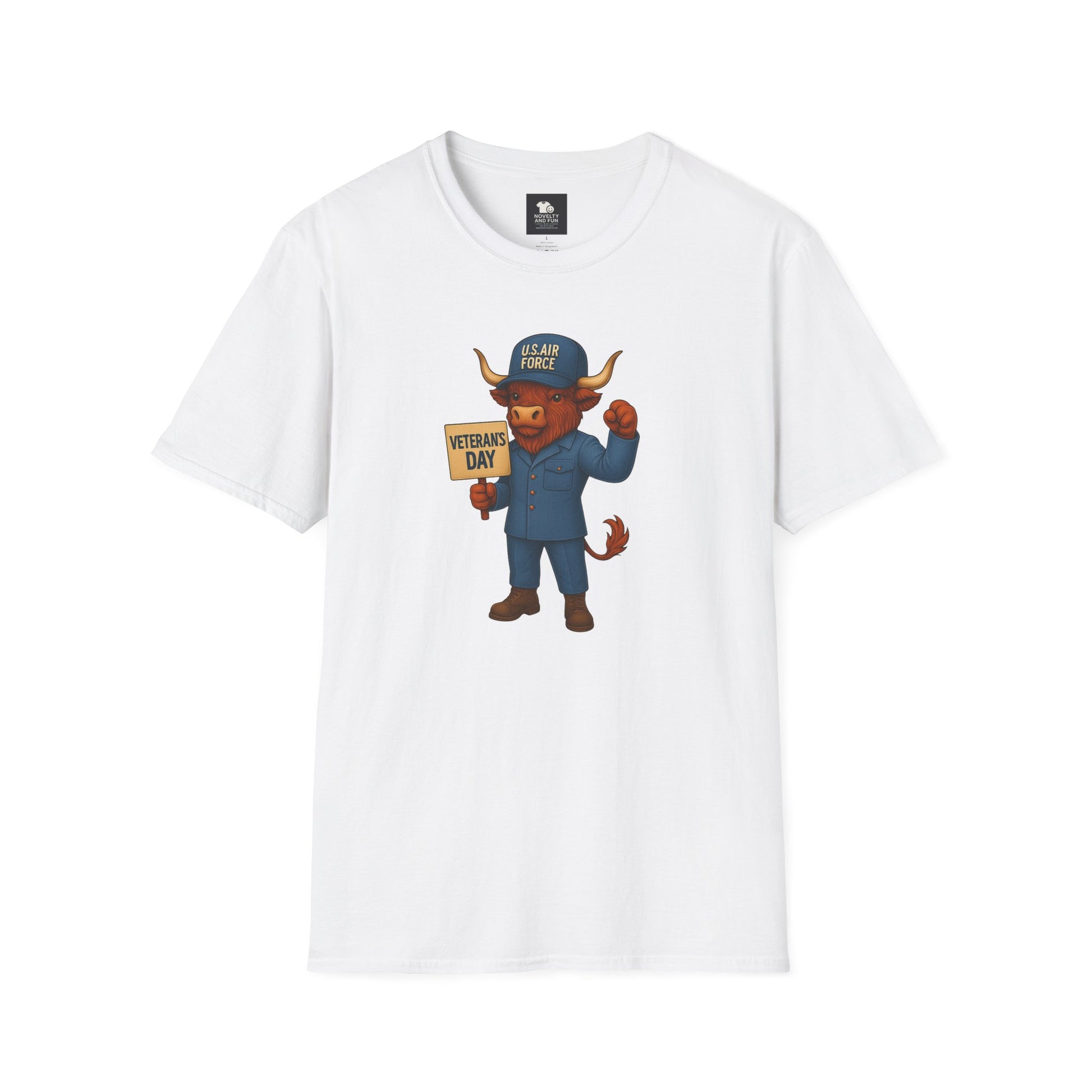 Air Force Veteran's Day Highland Cow T-Shirt