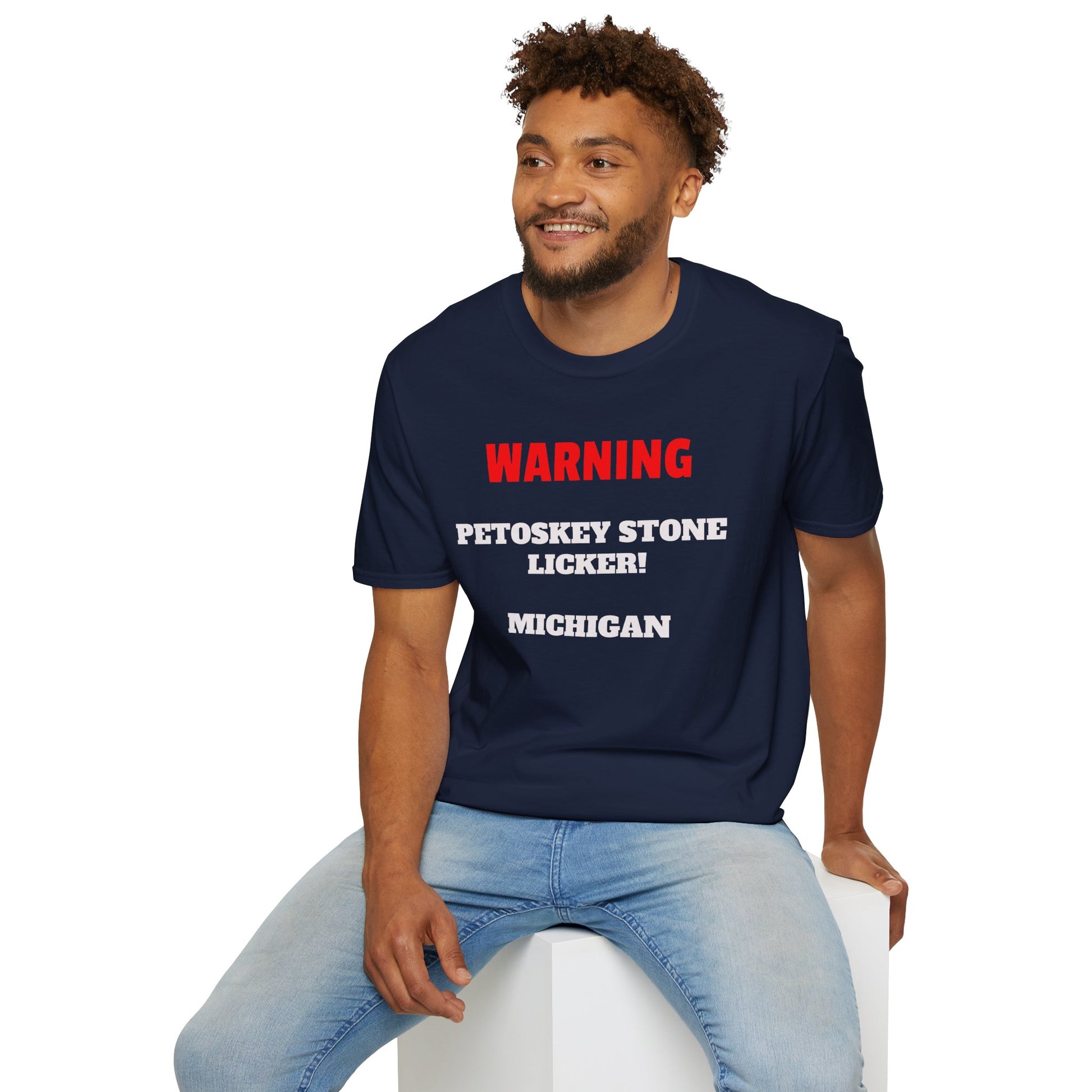 Petoskey Stone Licker Unisex Softstyle T-Shirt - Perfect for Michigan Lovers