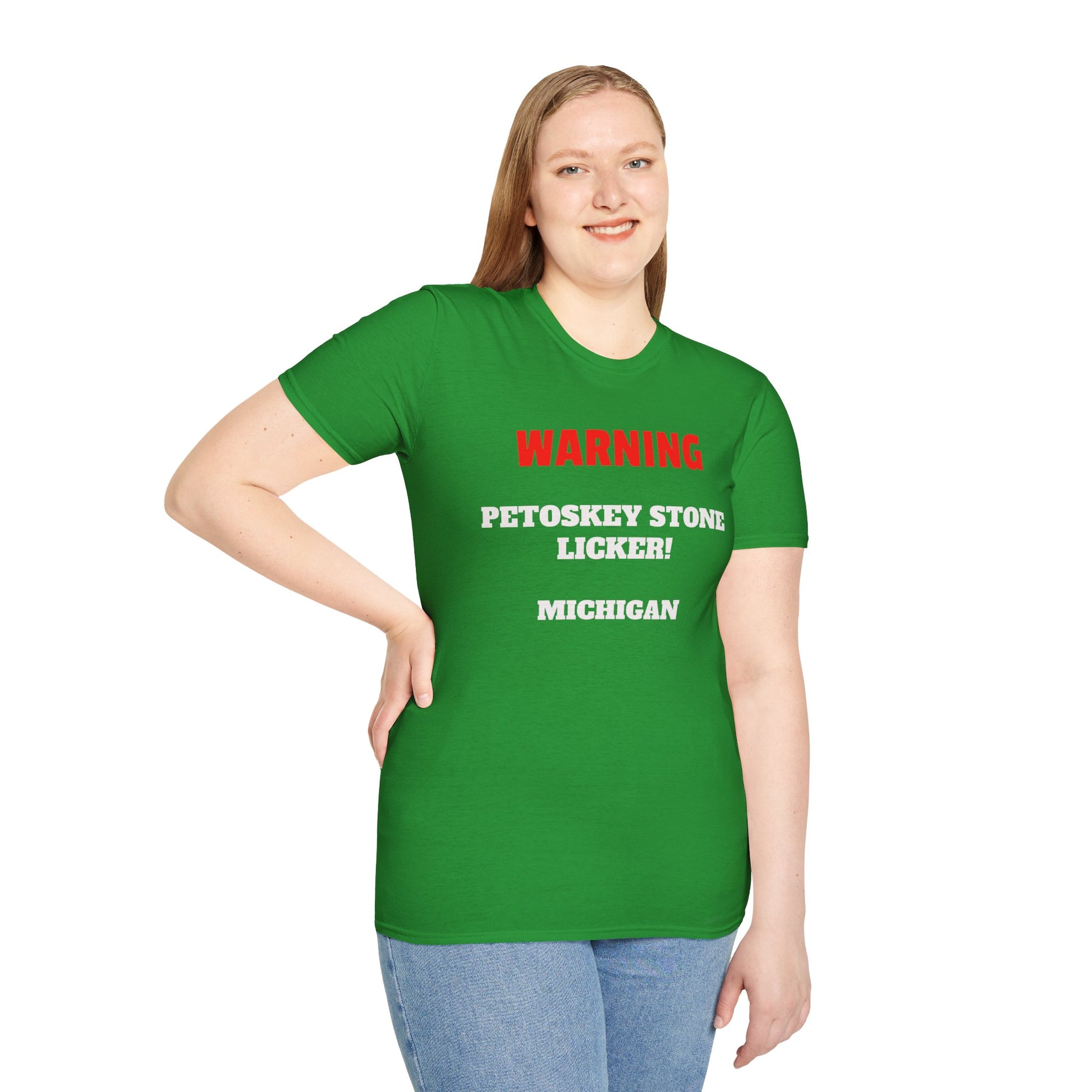 Petoskey Stone Licker Unisex Softstyle T-Shirt - Perfect for Michigan Lovers