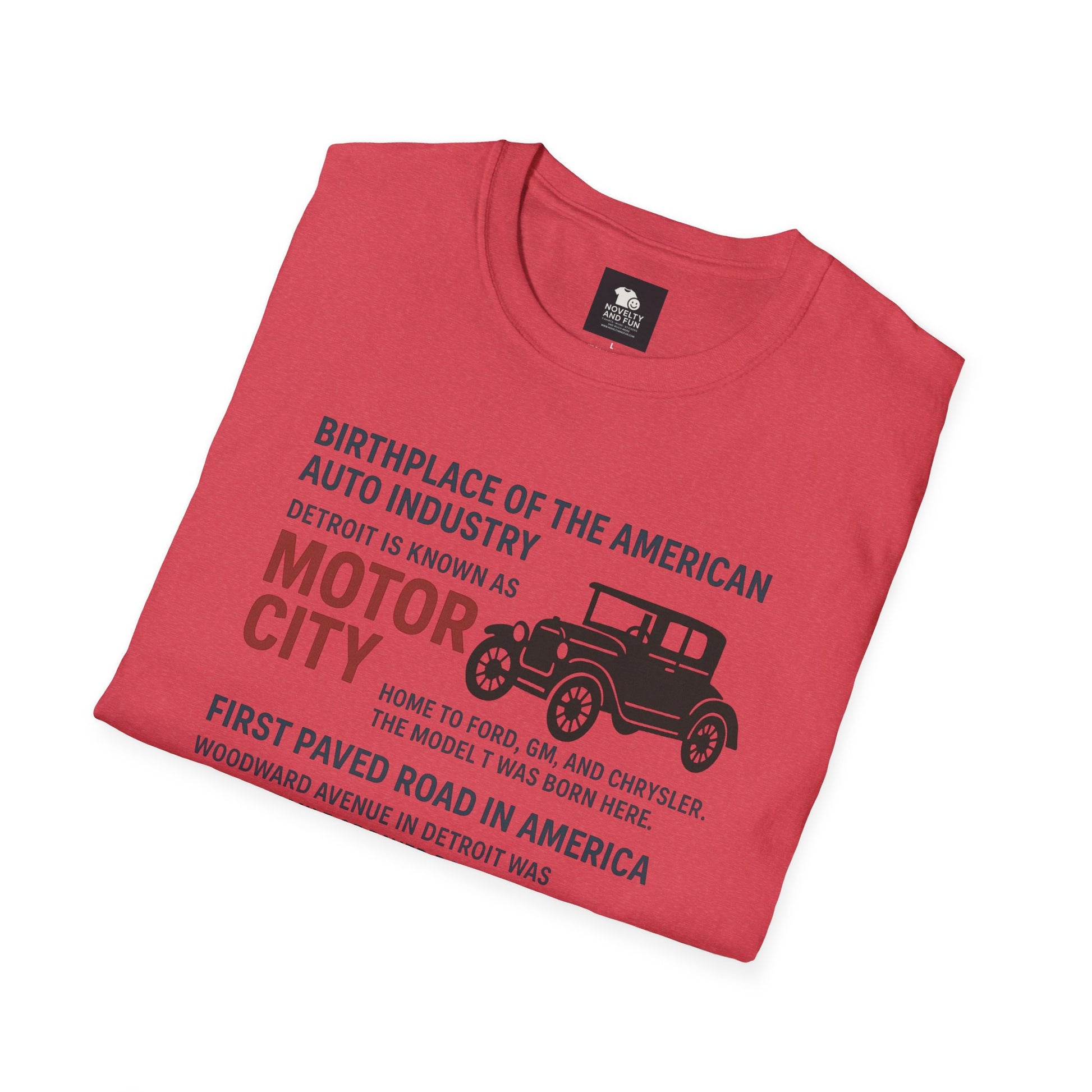 Motor City T-Shirt - Detroit Auto Heritage Vintage Car Lover Gift