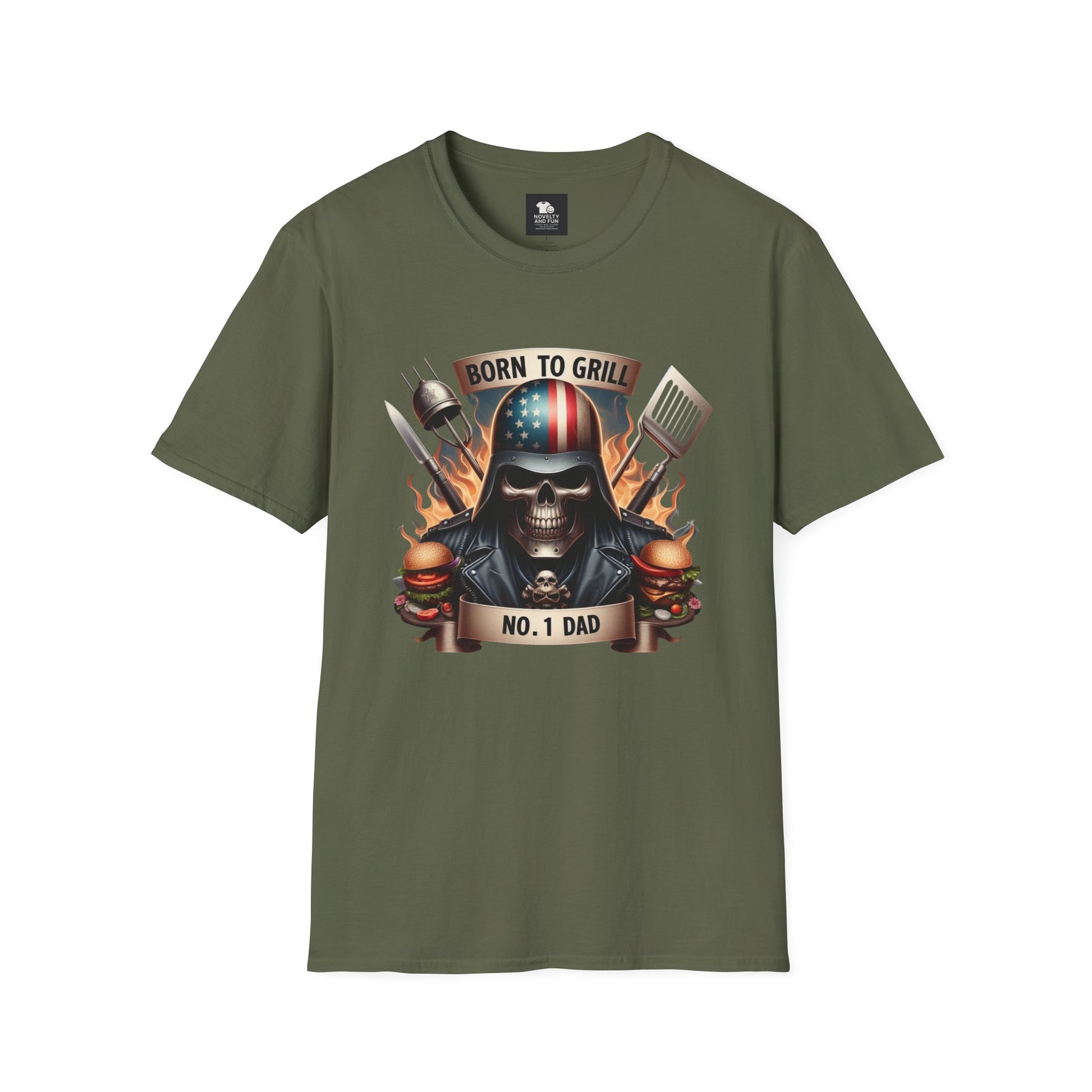 Born to Grill No. 1 Dad T-Shirt - Perfect Gift for Father's Day & BBQ Lovers