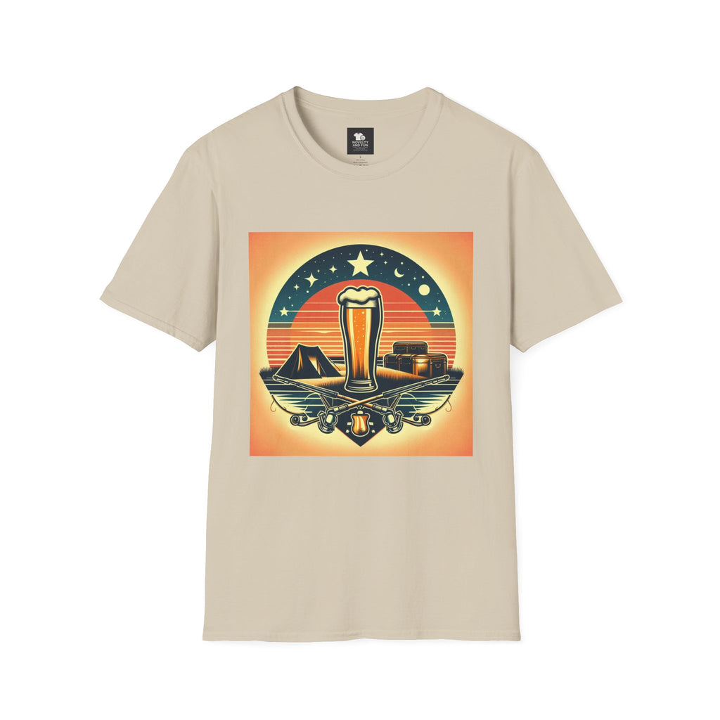 Vintage Beer Graphic Unisex T-Shirt | Retro Style Tee for Beer Lovers and Camping