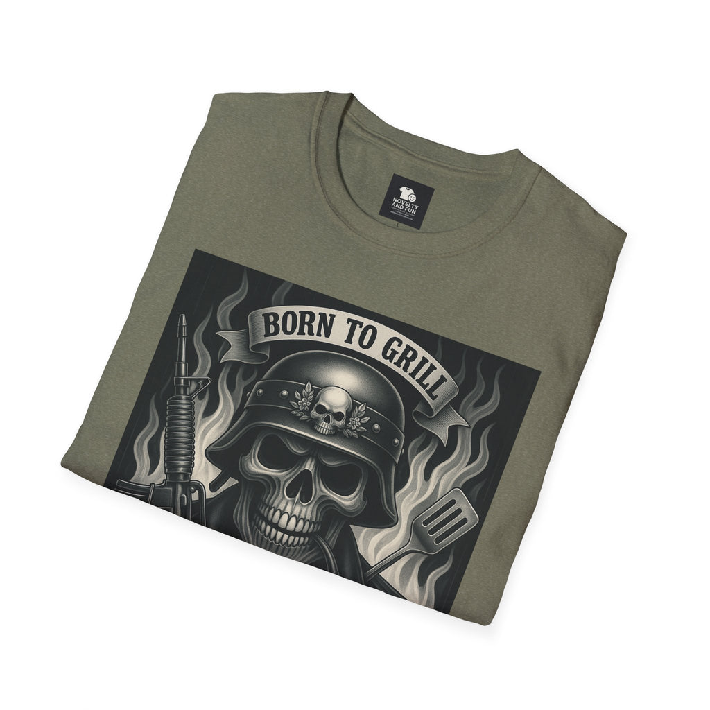 Born to Grill Dad T-Shirt, Skull Design Tee, Father's Day Gift, BBQ Lover