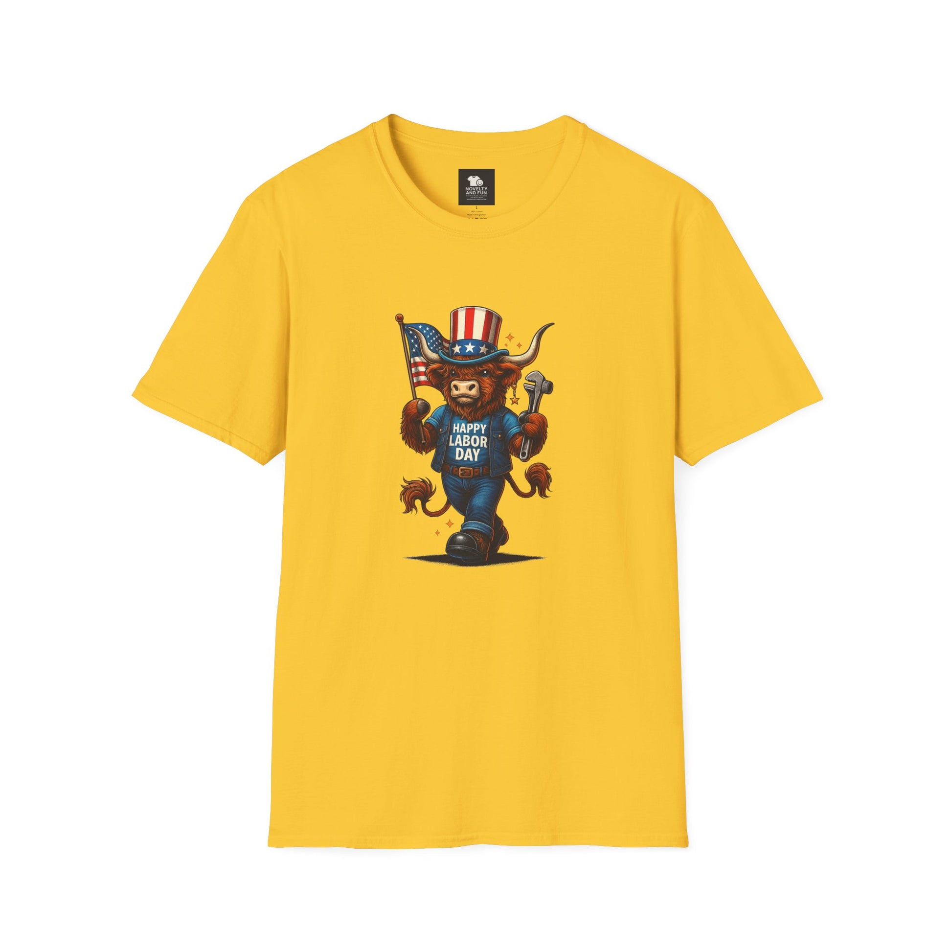 Happy Labor Day Highland Cow T-Shirt