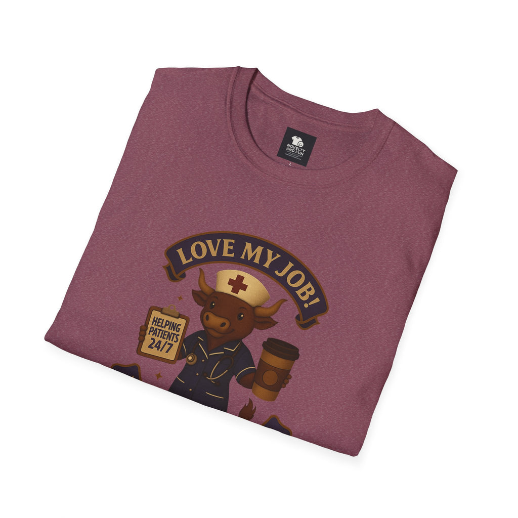 Funny Nurse Coffee Lover T-Shirt - Unisex Softstyle