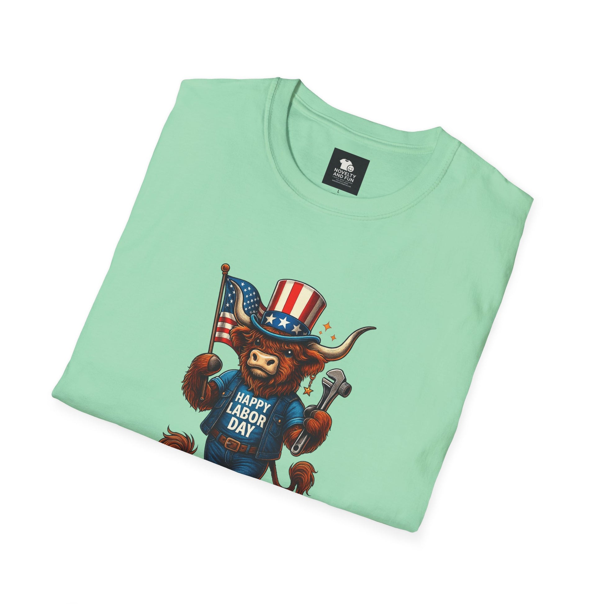Happy Labor Day Highland Cow T-Shirt