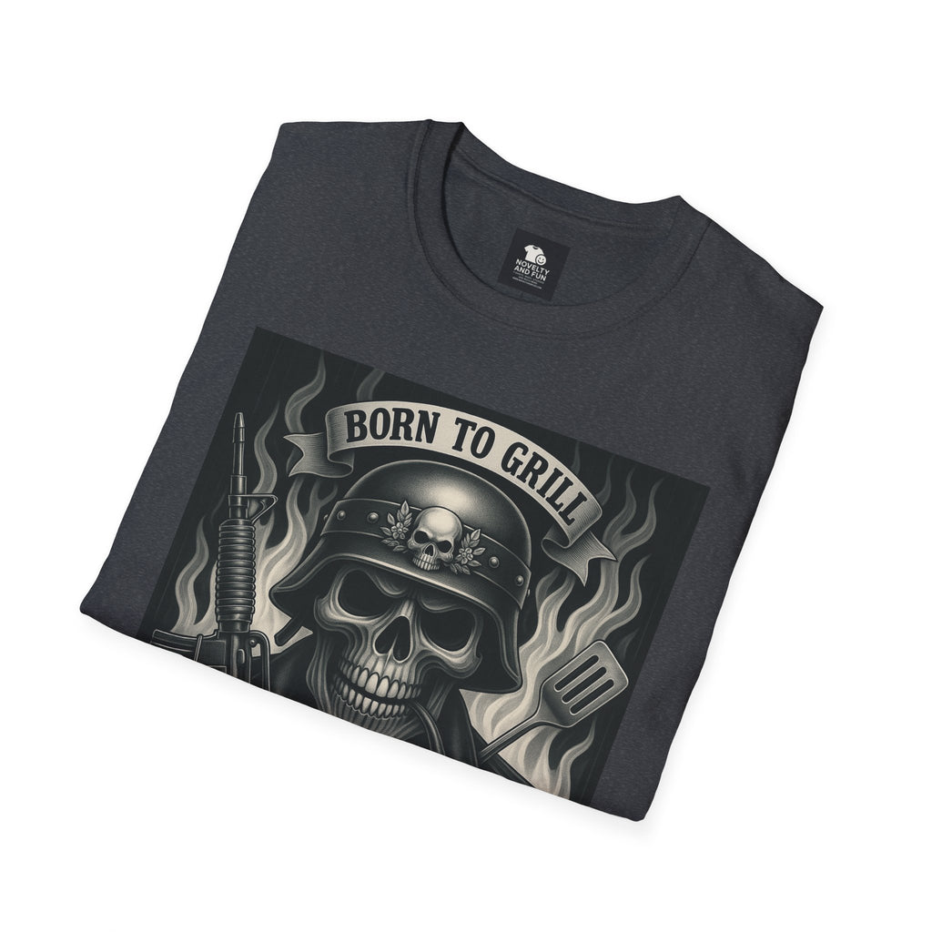 Born to Grill Dad T-Shirt, Skull Design Tee, Father's Day Gift, BBQ Lover