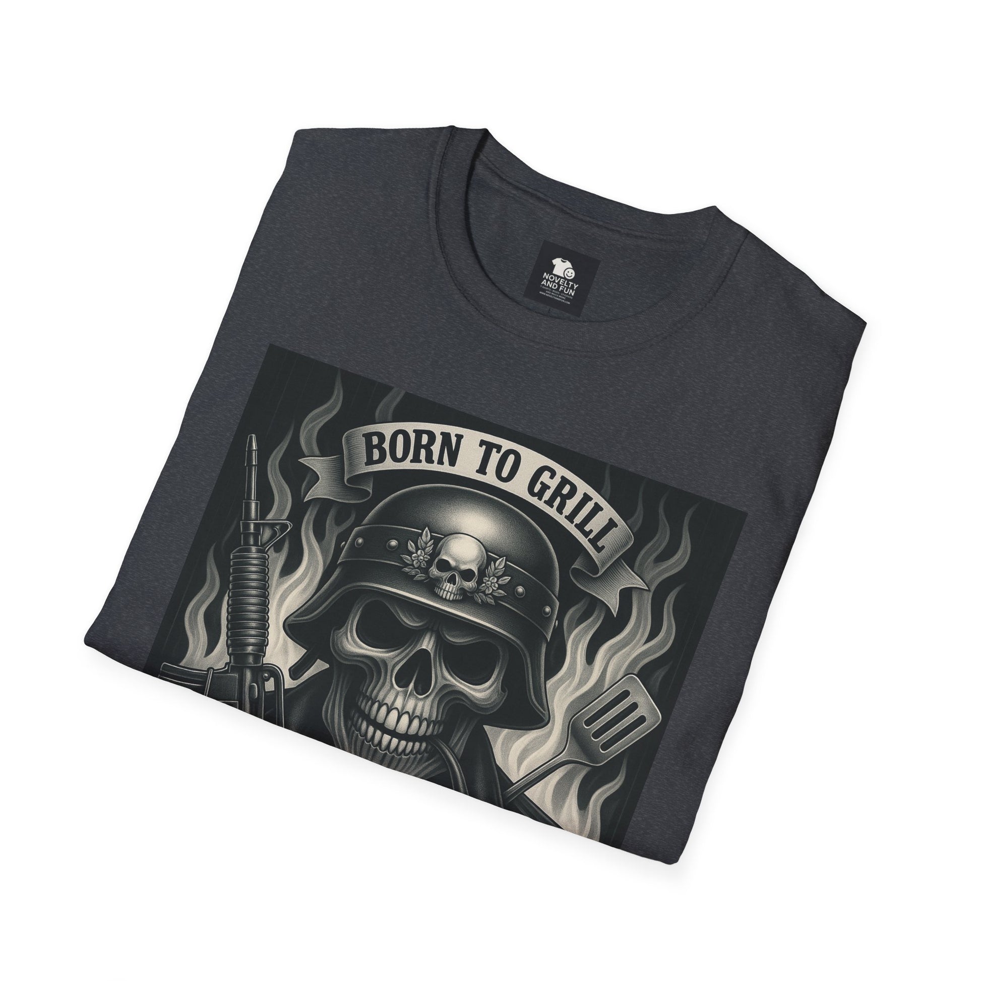 Born to Grill Dad T-Shirt, Skull Design Tee, Father's Day Gift, BBQ Lover
