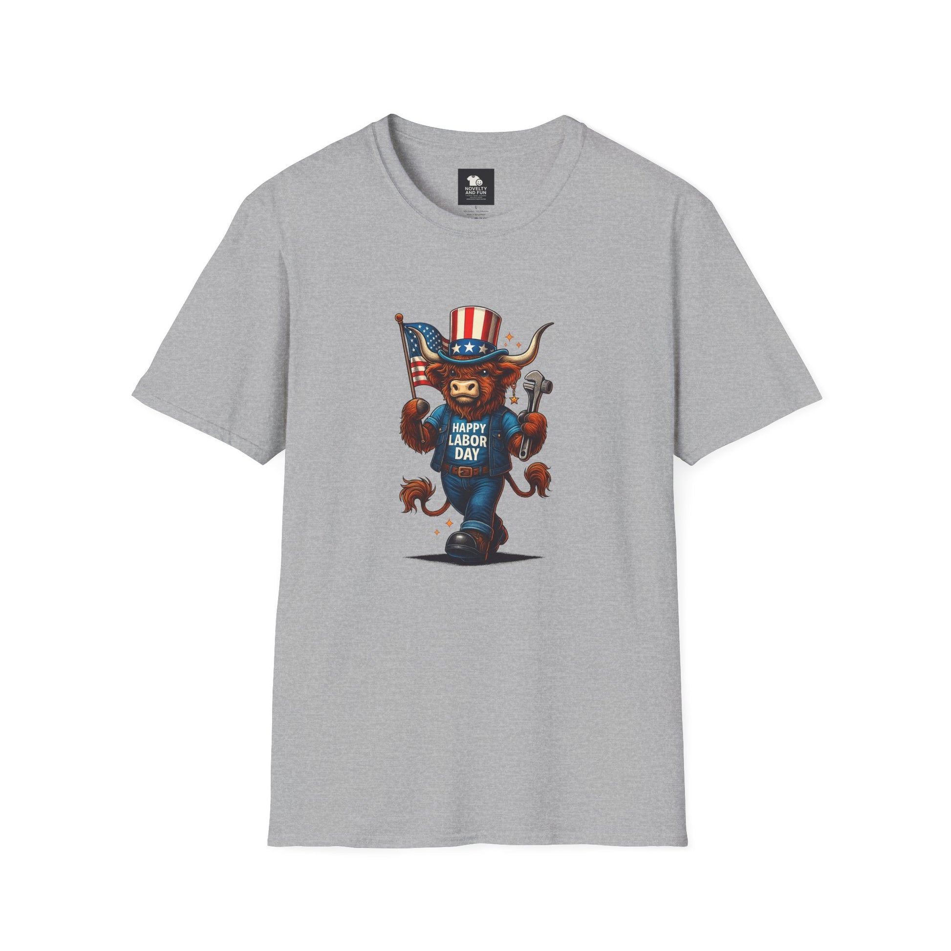 Happy Labor Day Highland Cow T-Shirt