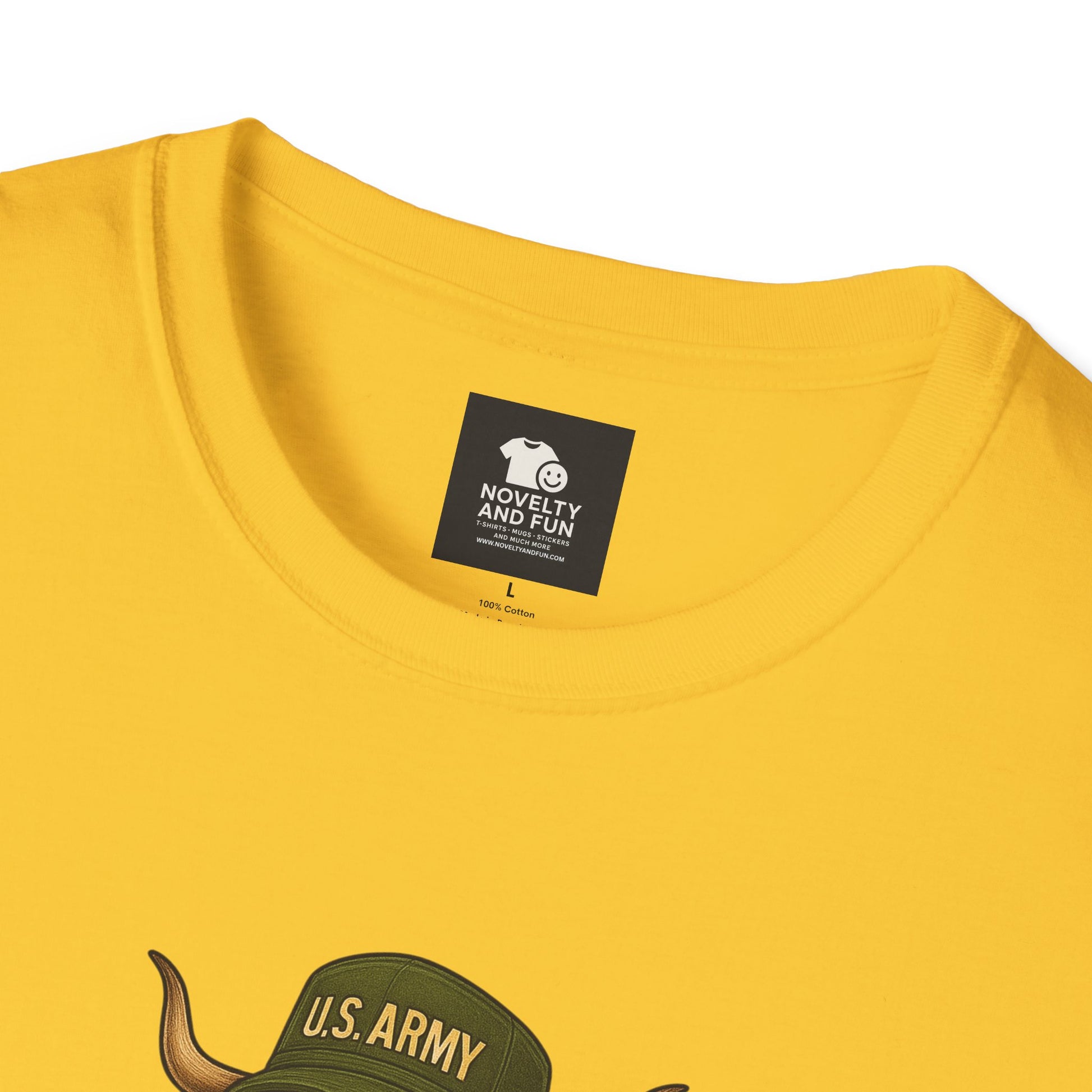 Veteran's Day Army Highland Cow T-Shirt