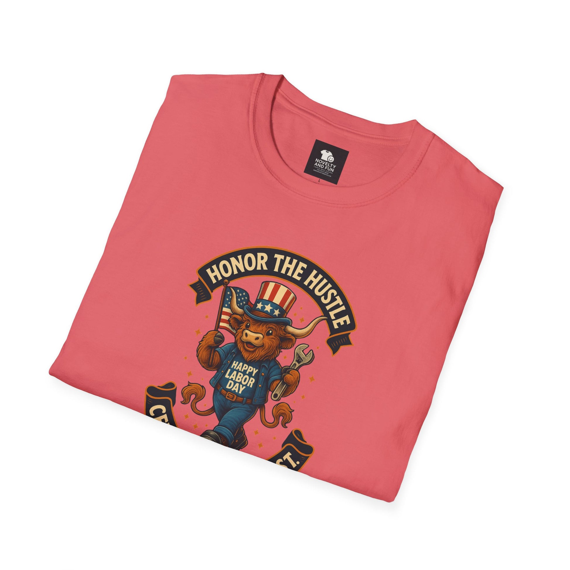 Celebrate Labor Day with Our Happy Highland Cow T-Shirt!