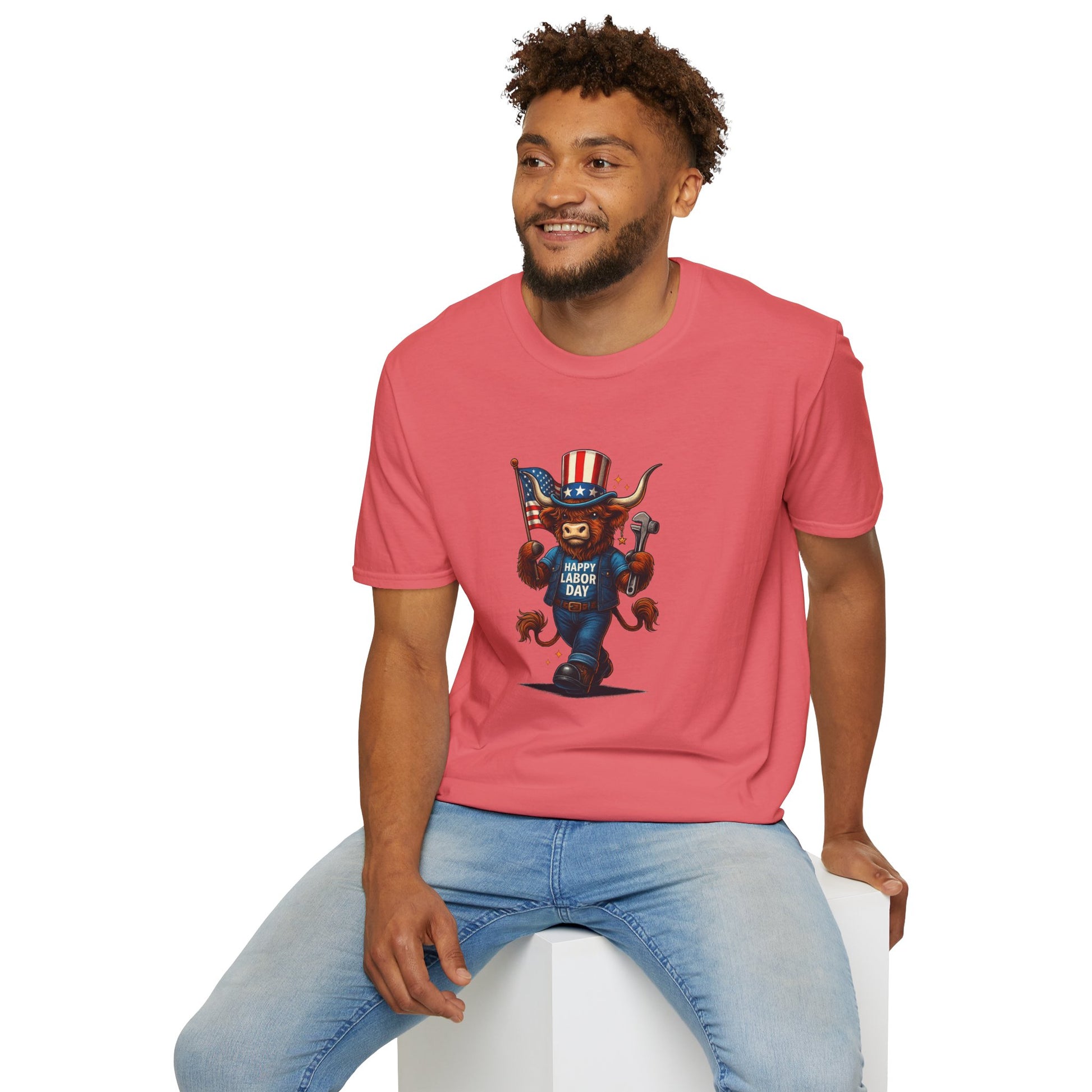 Happy Labor Day Highland Cow T-Shirt
