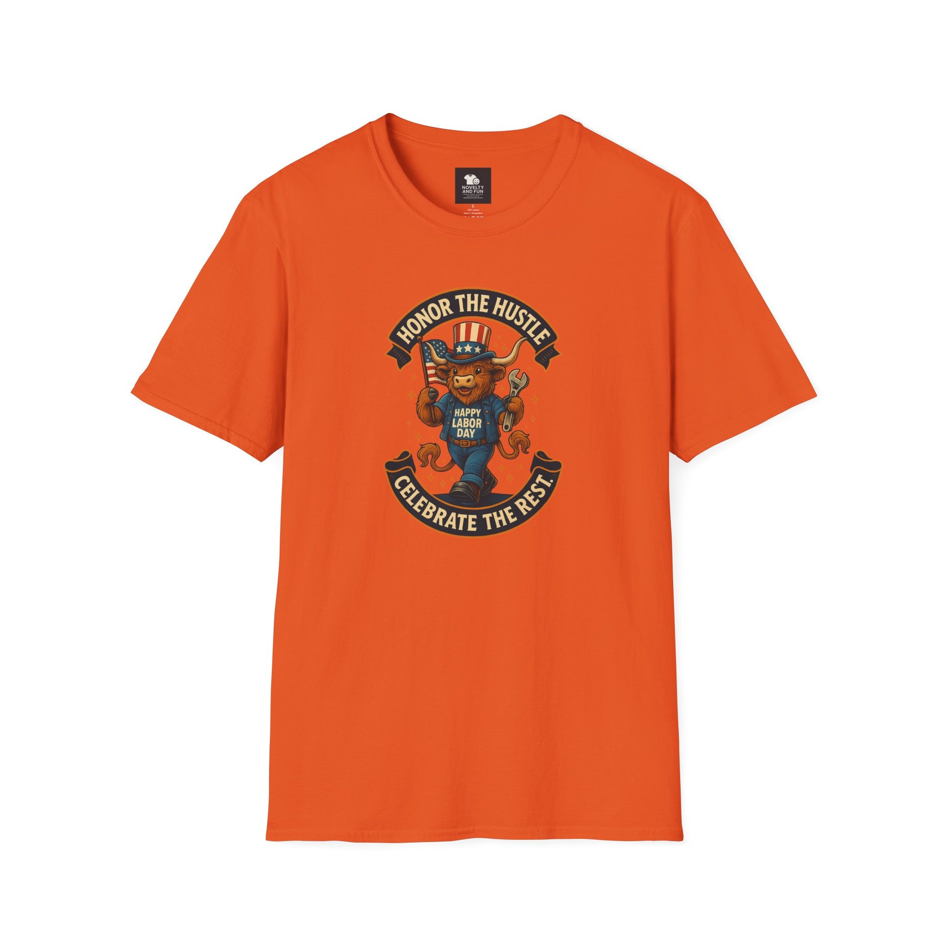 Celebrate Labor Day with Our Happy Highland Cow T-Shirt!