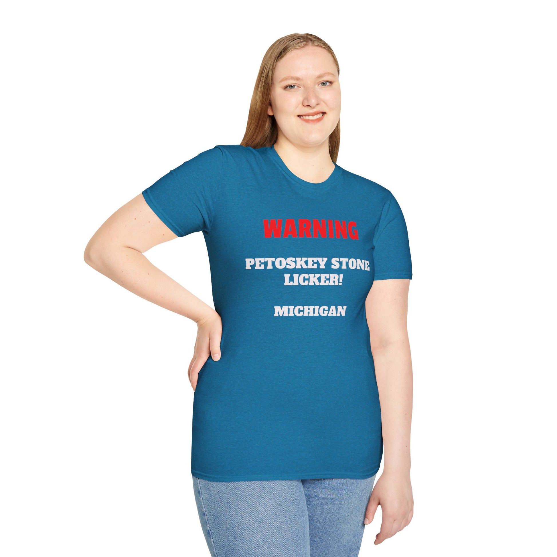 Petoskey Stone Licker Unisex Softstyle T-Shirt - Perfect for Michigan Lovers