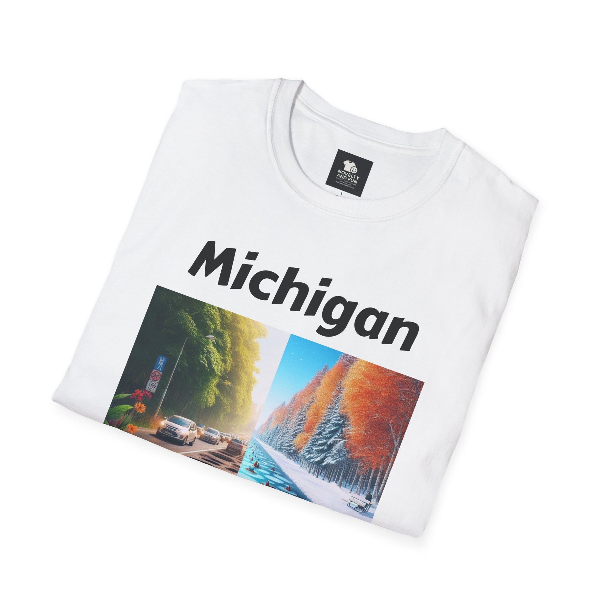 Michigan Seasons Unisex T-Shirt | Great Lakes Gift, Nature Enthusiast Apparel,