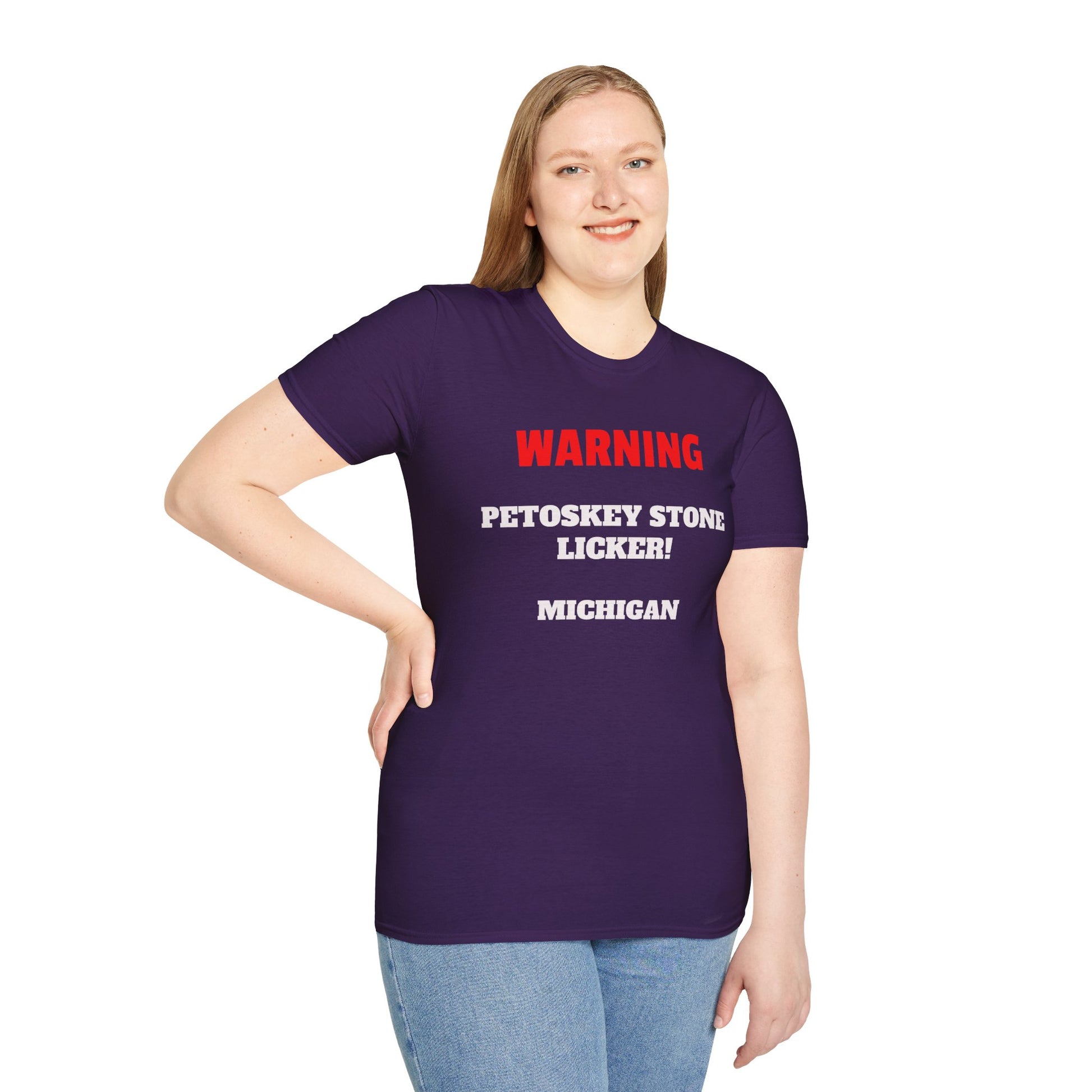 Petoskey Stone Licker Unisex Softstyle T-Shirt - Perfect for Michigan Lovers