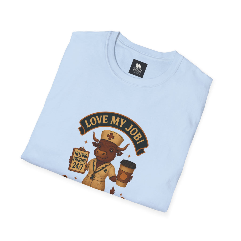 Funny HCA Highland Cow Coffee Lover Softstyle T-Shirt