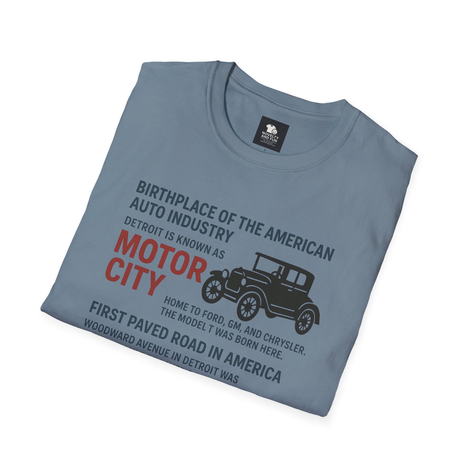 Motor City T-Shirt - Detroit Auto Heritage Vintage Car Lover Gift