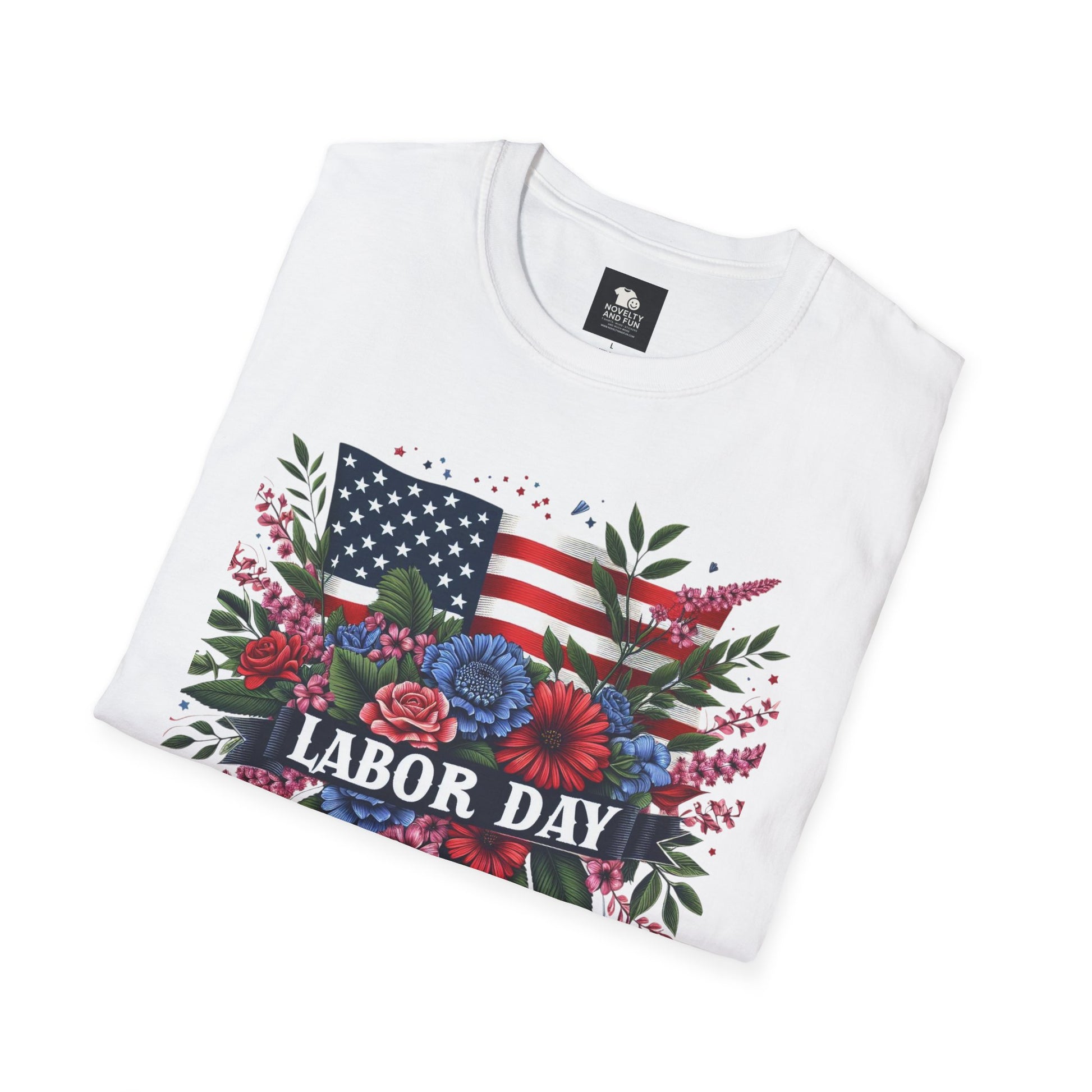 Labor Day Floral T-Shirt, Patriotic Tee