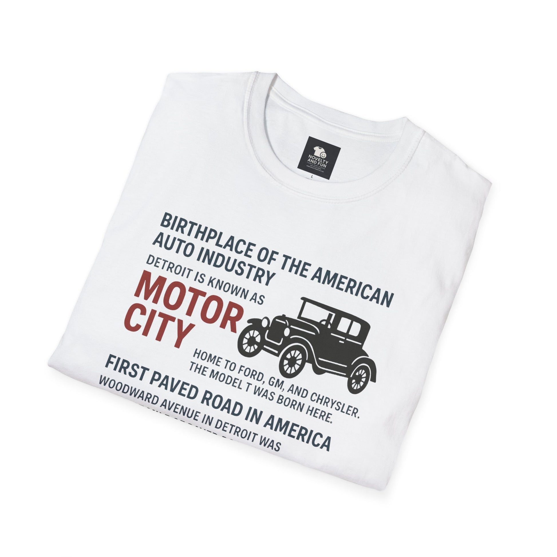 Motor City T-Shirt - Detroit Auto Heritage Vintage Car Lover Gift
