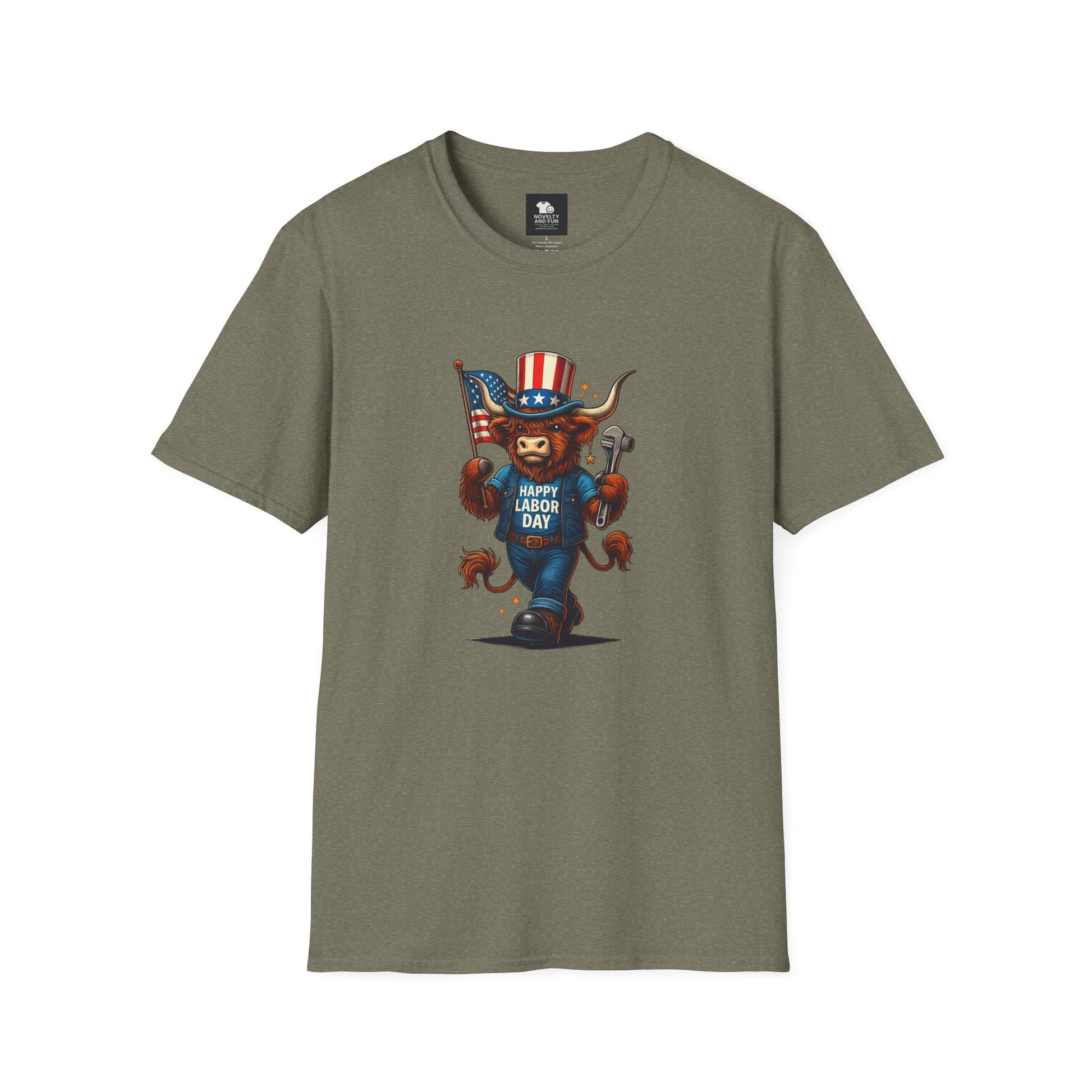 Happy Labor Day Highland Cow T-Shirt