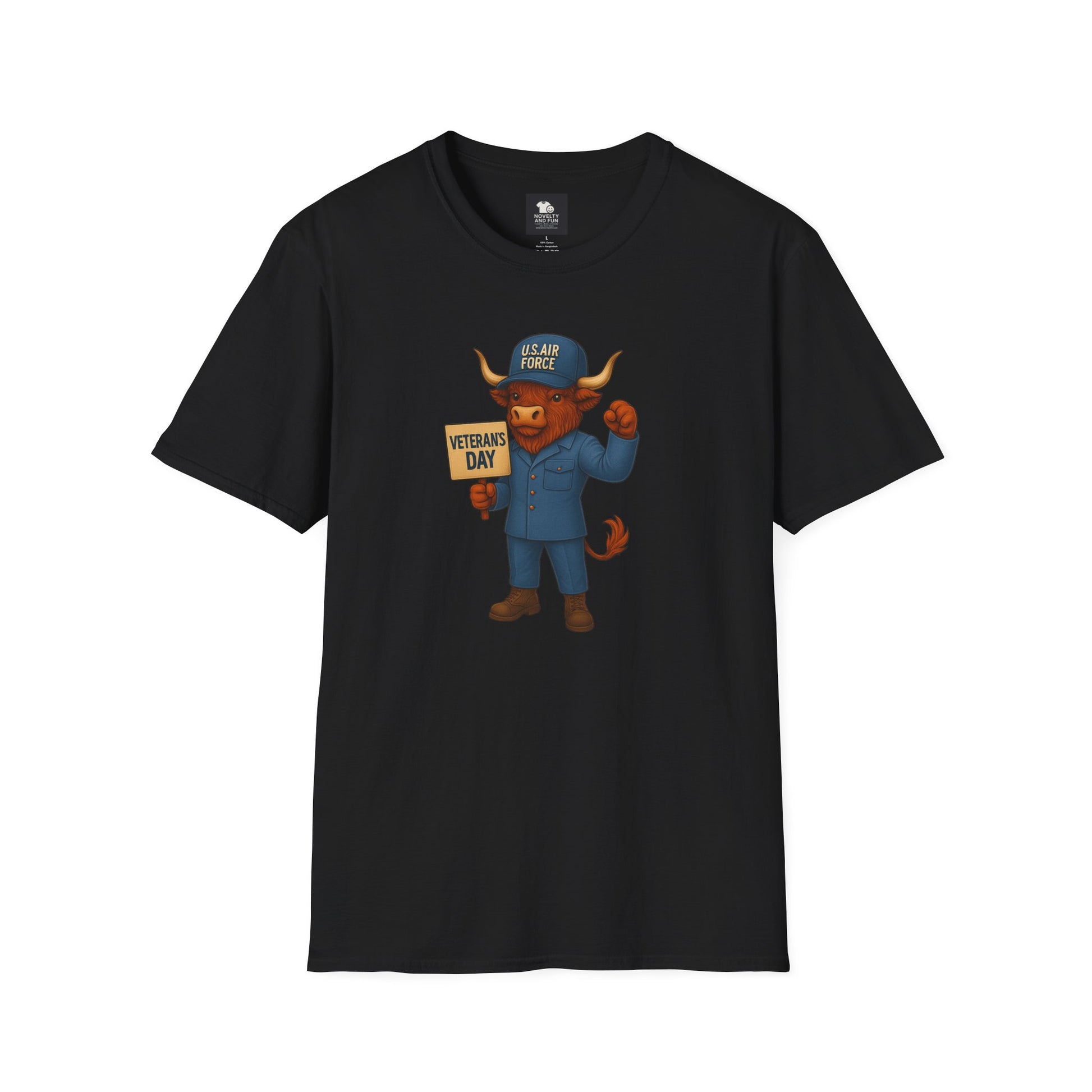 Air Force Veteran's Day Highland Cow T-Shirt