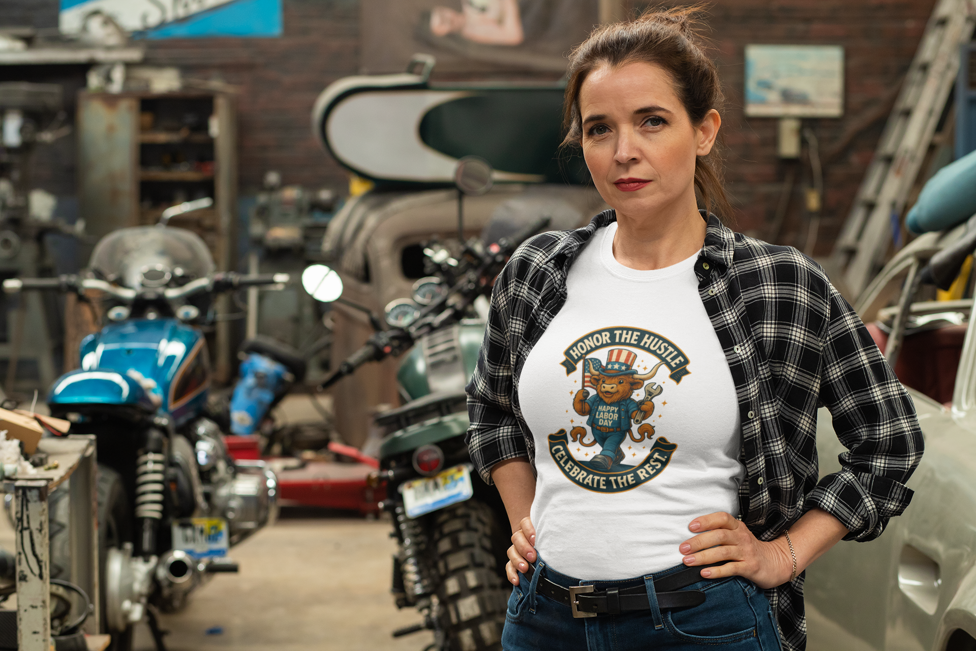 Celebrate Labor Day with Our Happy Highland Cow T-Shirt!