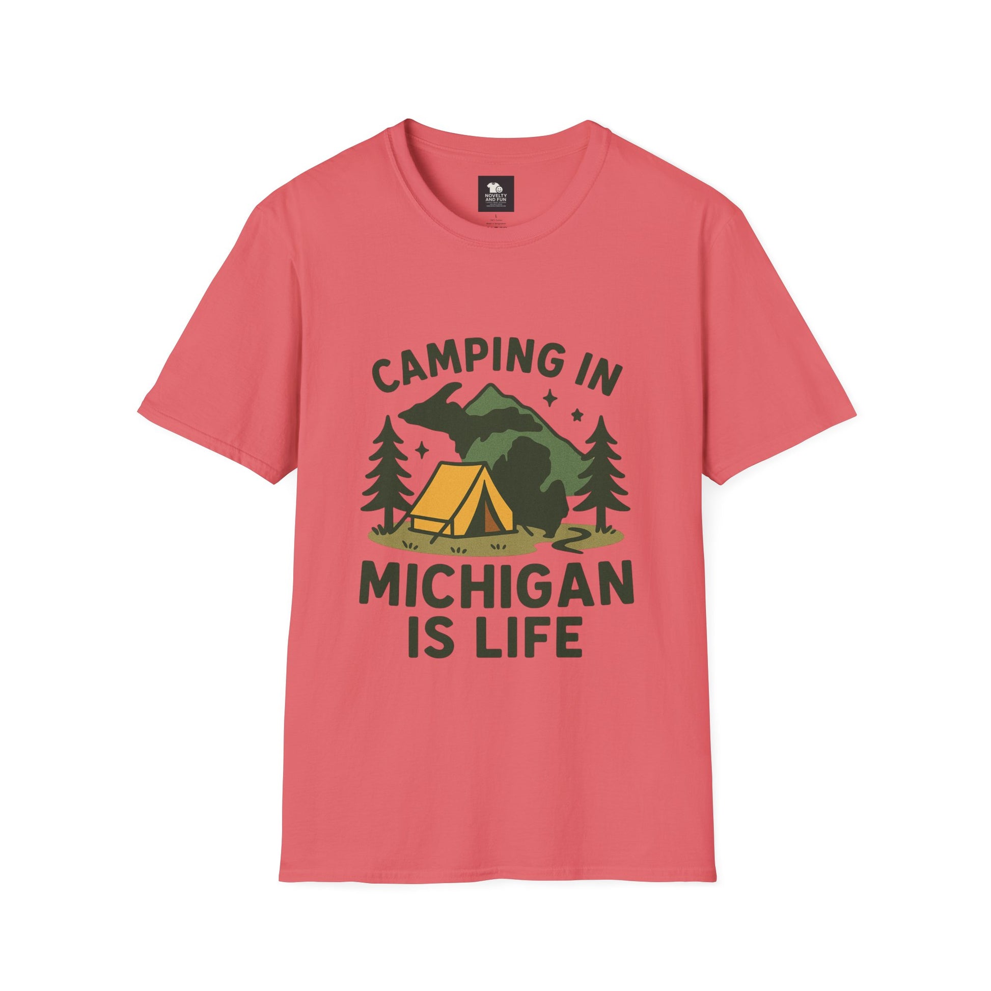 Michigan Camping Is Life T-Shirt - Outdoor Adventure Tee